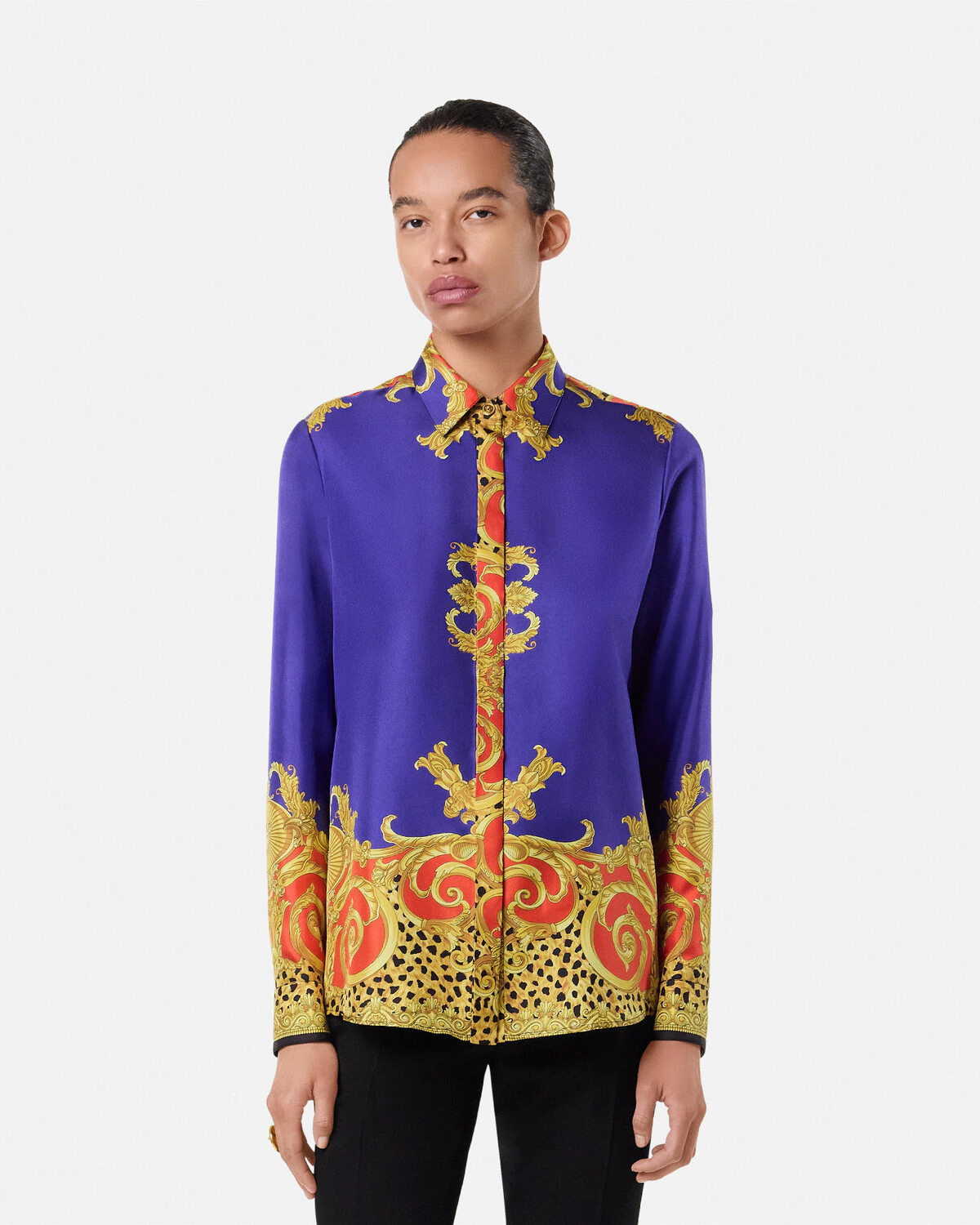 Cheetah Barocco Silk Shirt - 4