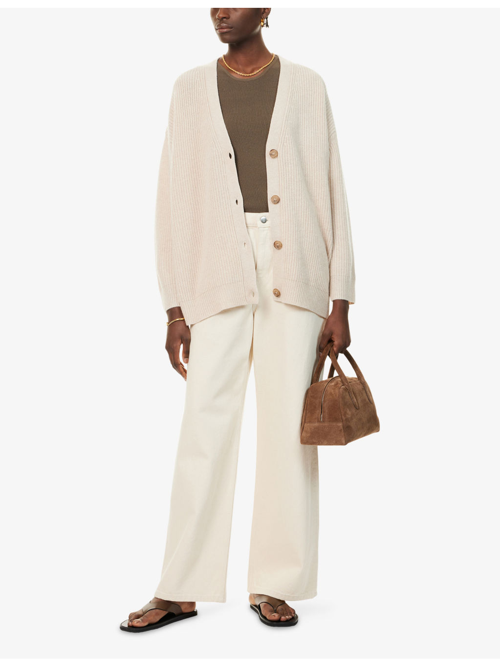 Cocoon V-Neck Cashmere Cardigan - 2