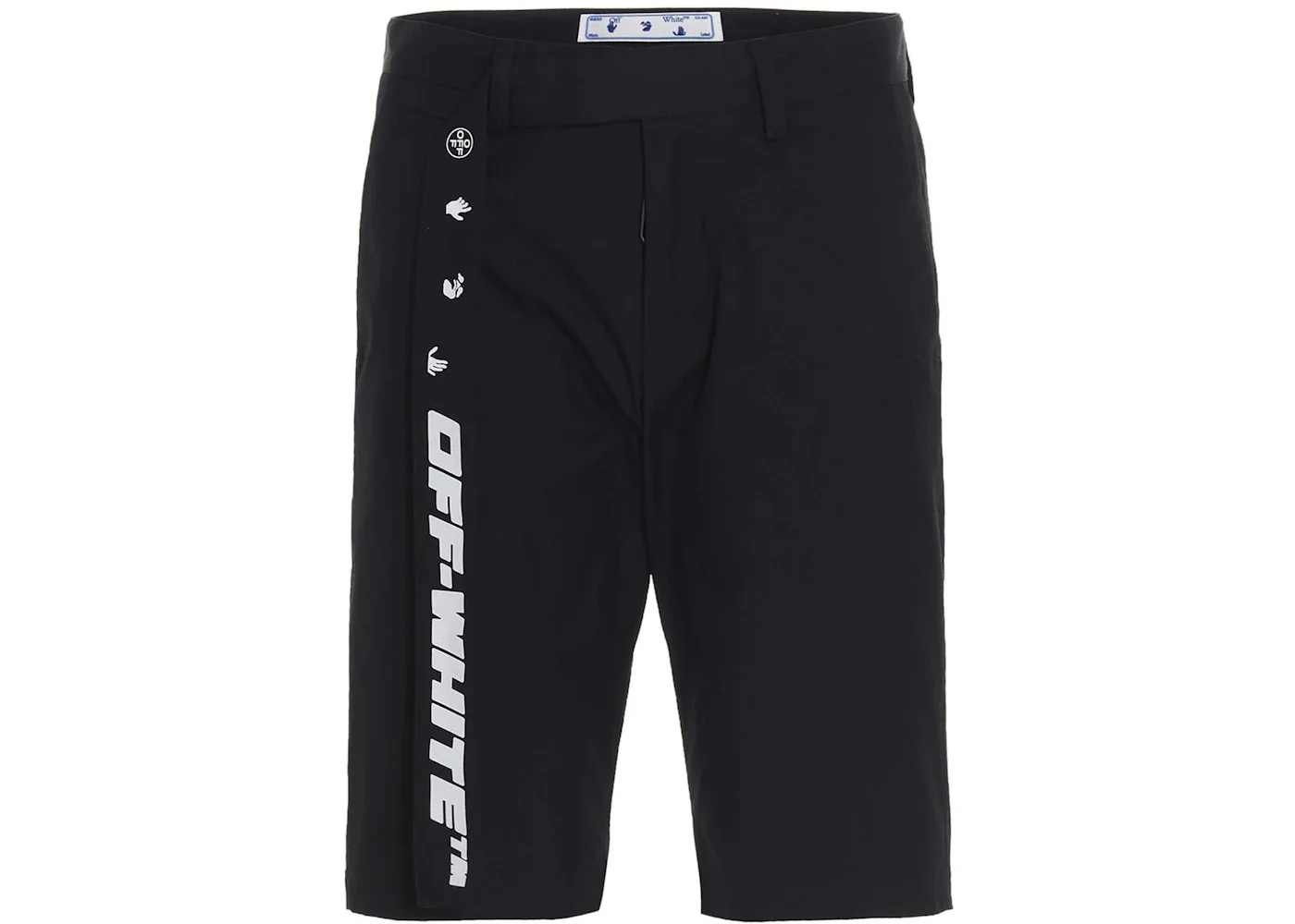 OFF-WHITE Industrial Belt Knee-Length Shorts Black - 1