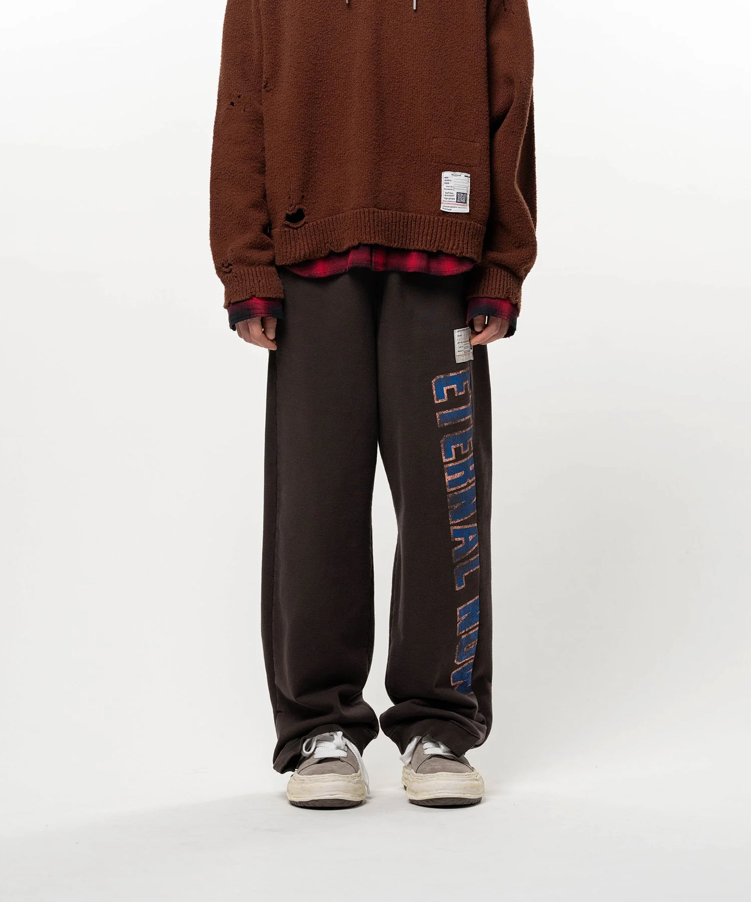 Folded College Logo Sweat Pants - 1