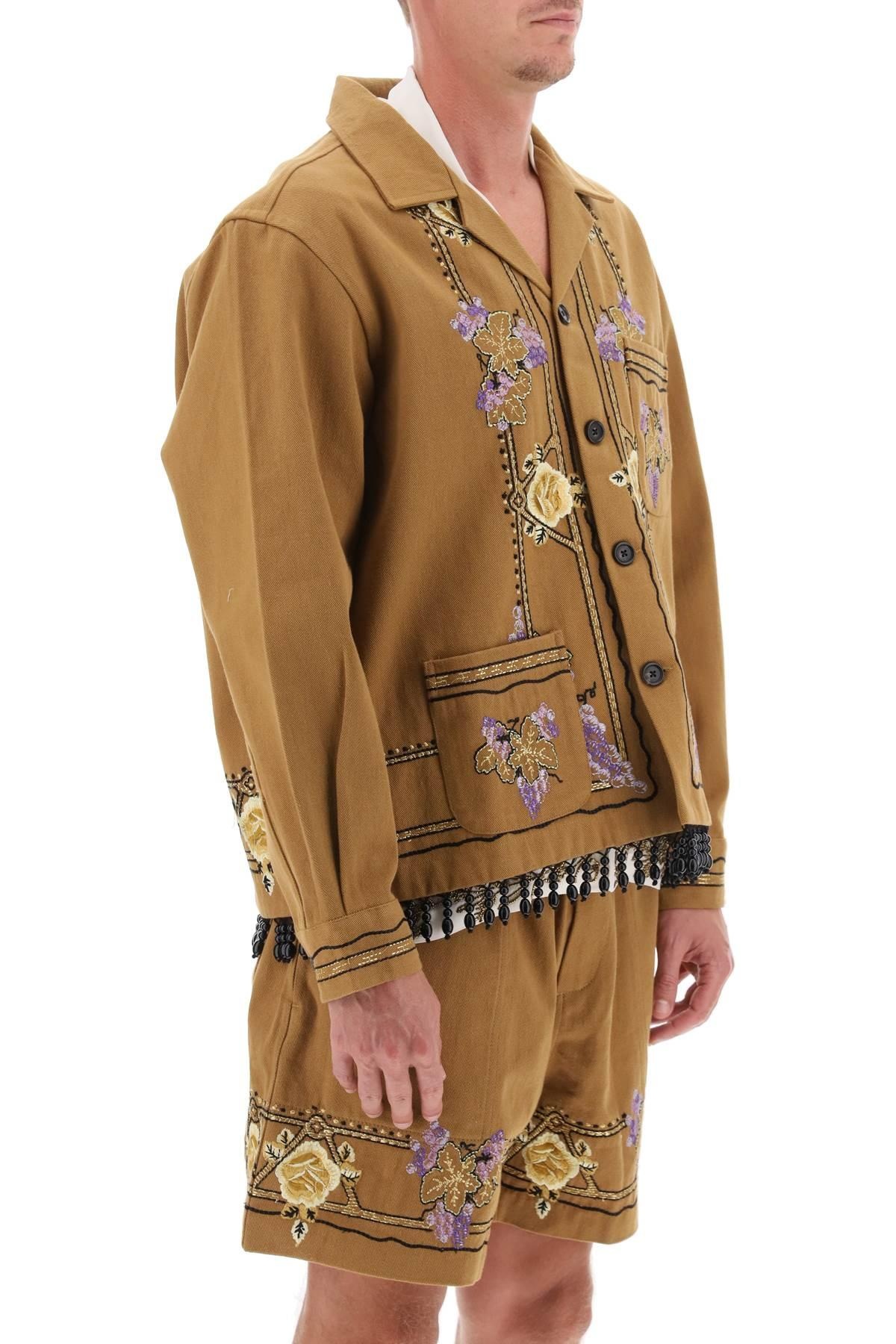 AUTUMN ROYAL OVERSHIRT WITH EMBROIDERIES AND BEADWORKS - 3