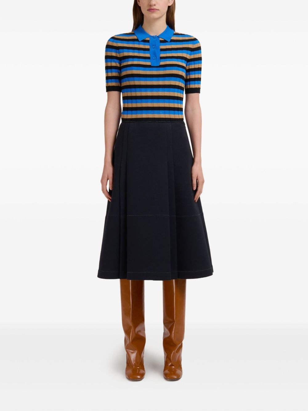 pleated midi skirt - 2