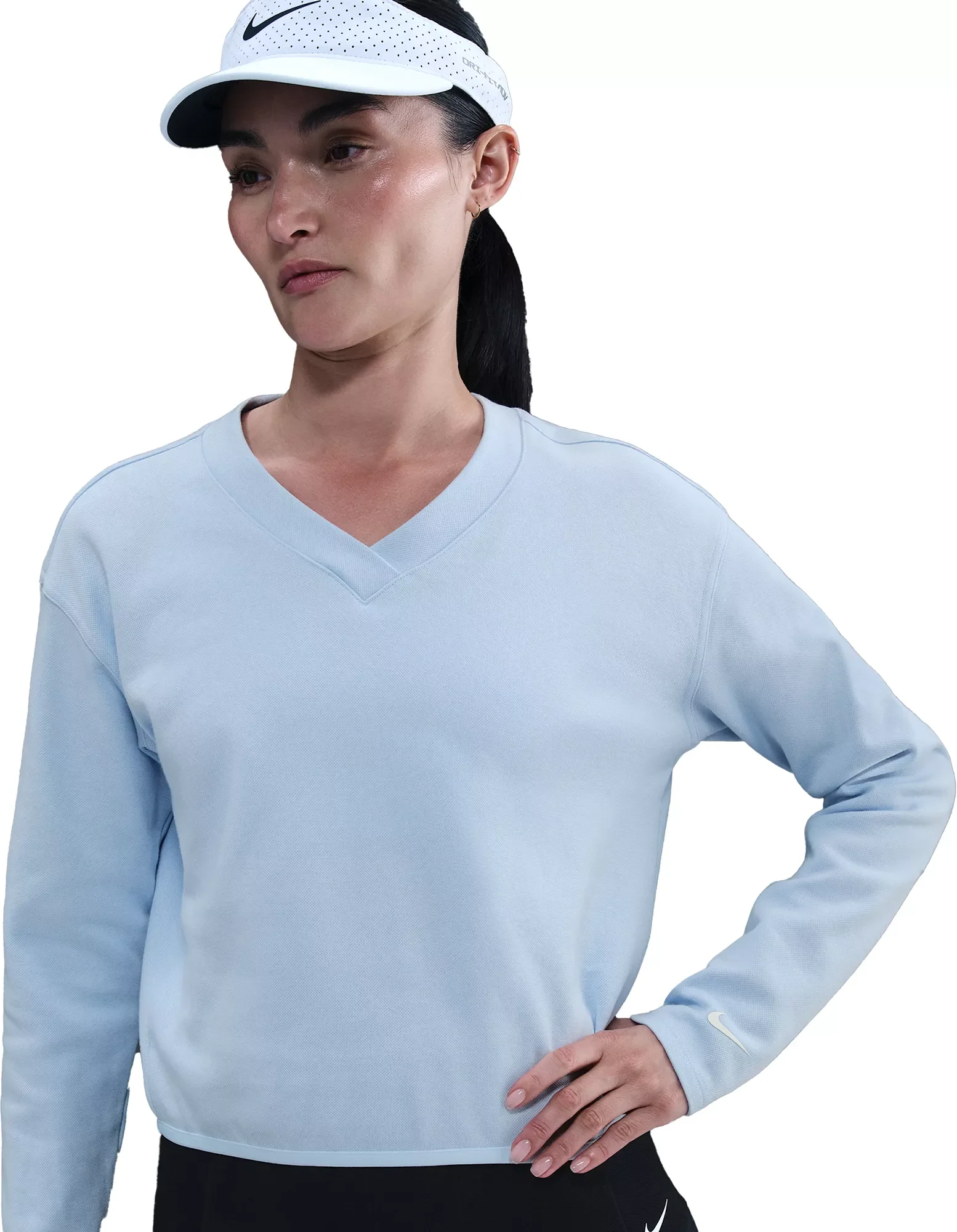 Nike Women's Long Sleeve V-Neck Golf Sweater - 1