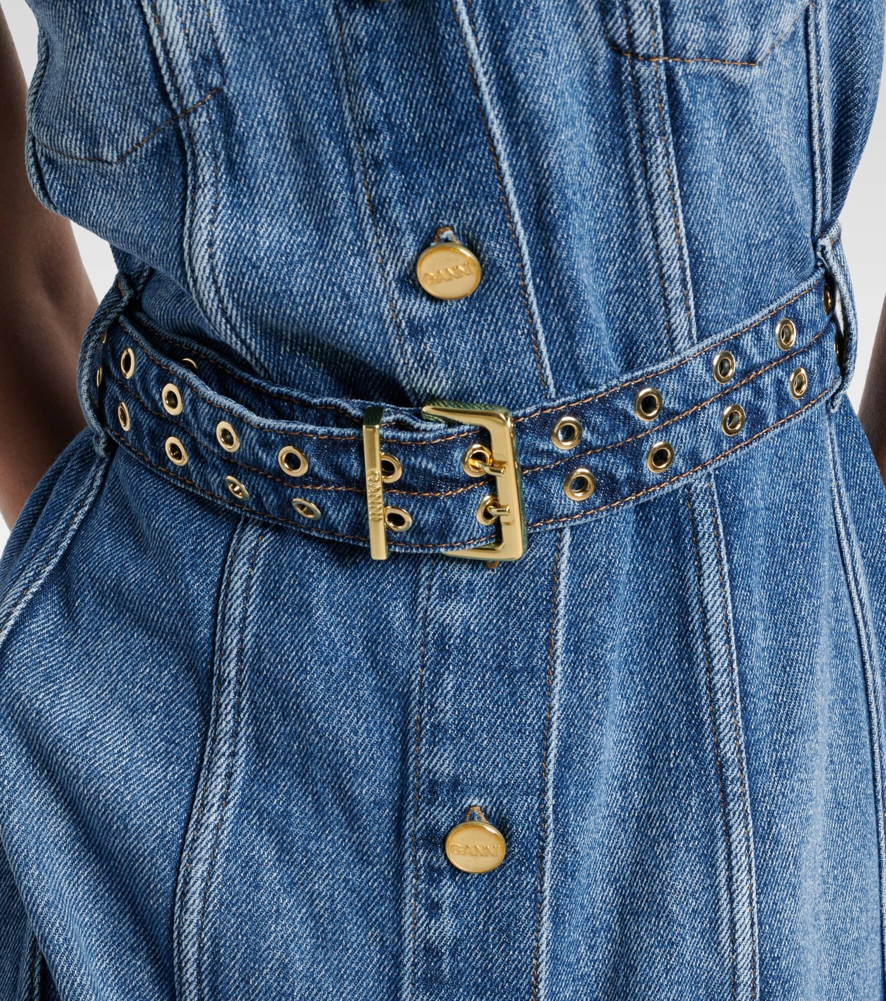 Denim midi dress - 5
