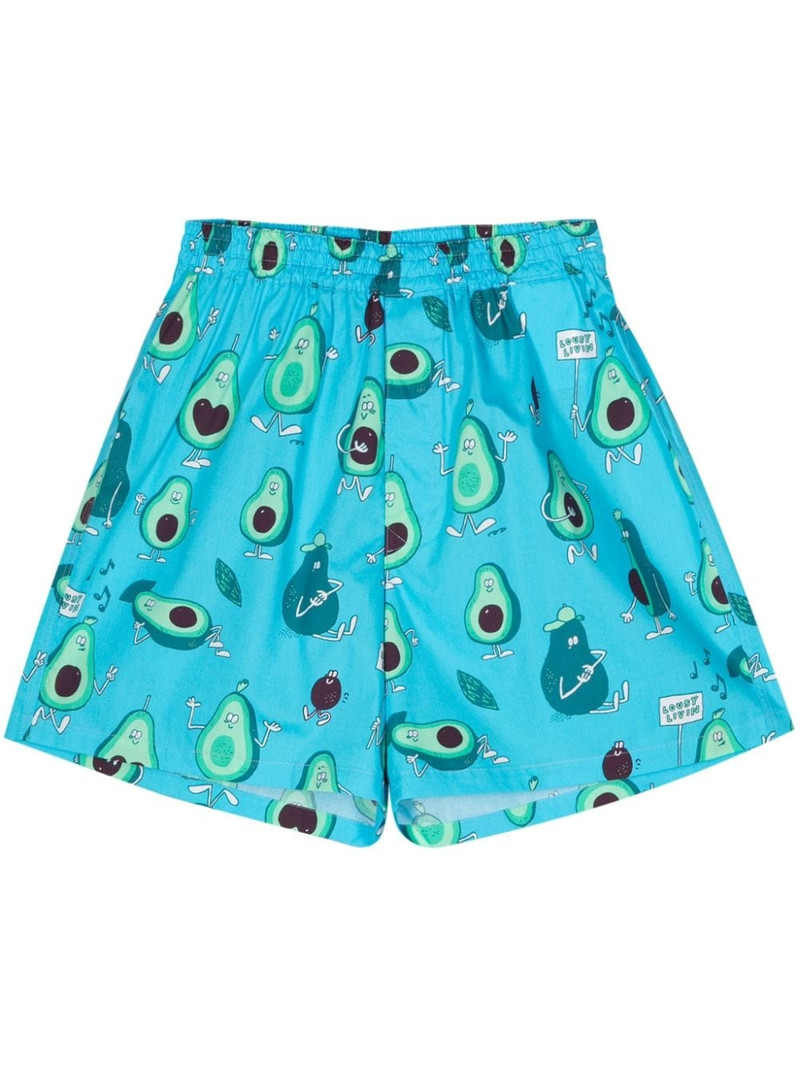 graphic-print cotton shorts 1