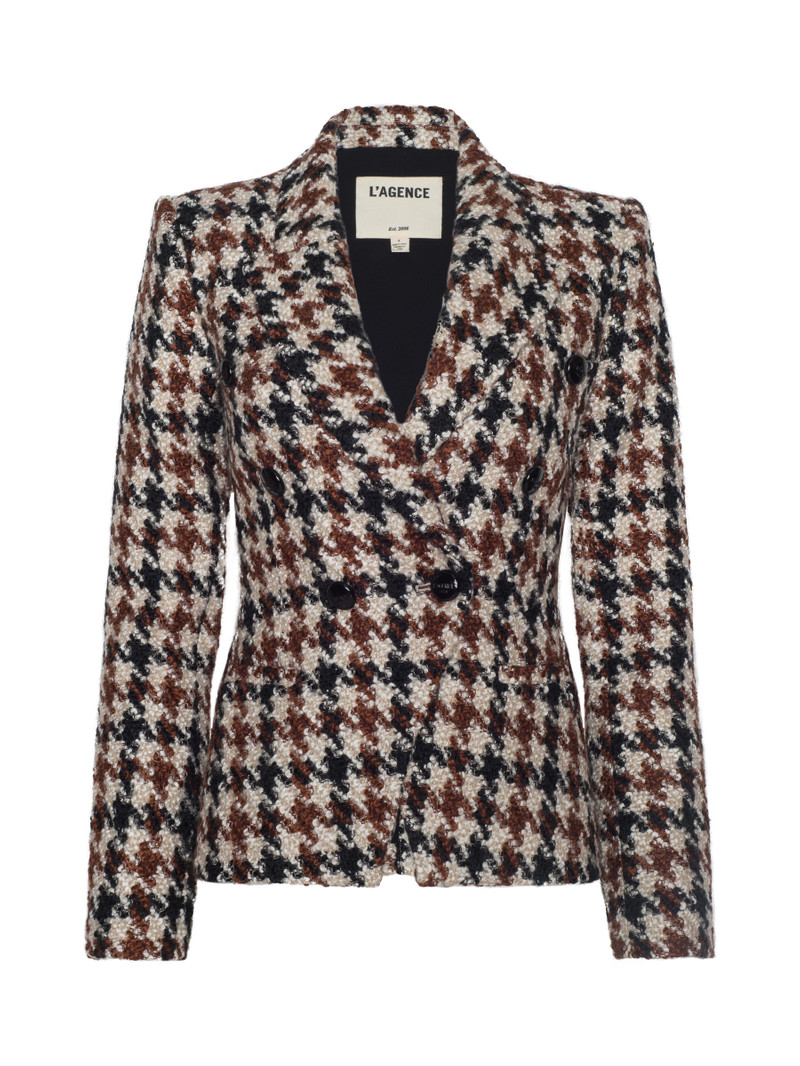 Marie Houndstooth Tweed Blazer 1
