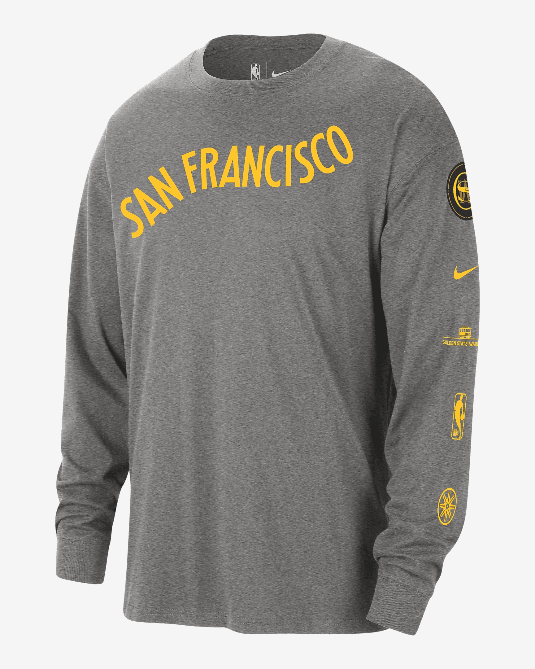 Golden State Warriors 2023/24 City Edition Nike Men's NBA Max90 Long-Sleeve T-Shirt - 1