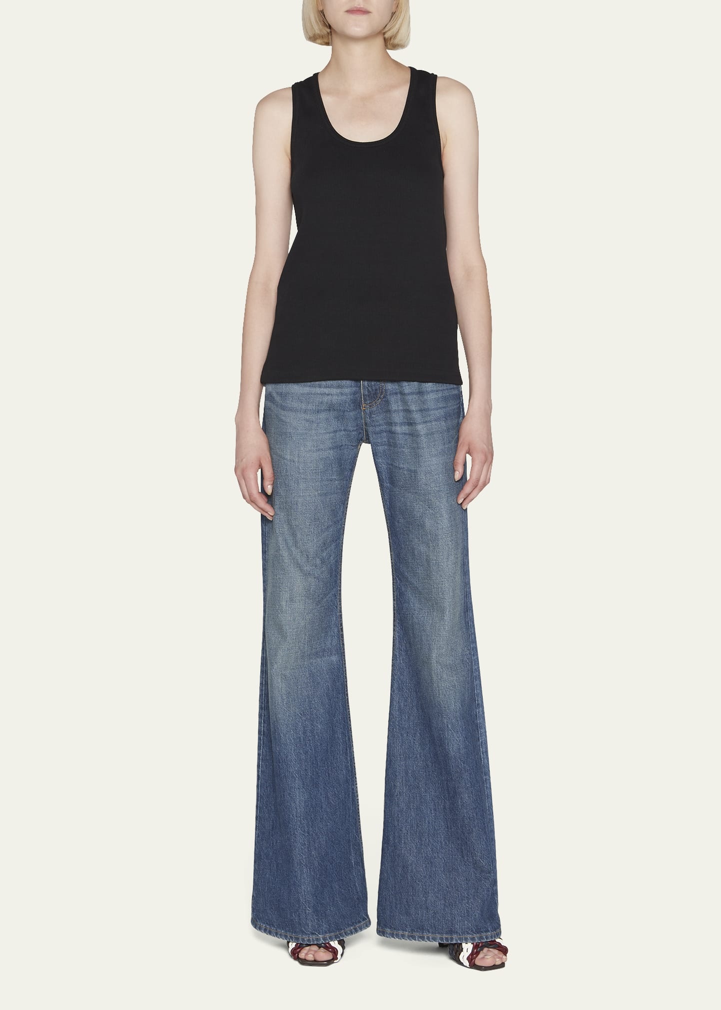 Dry Stretch Cotton Ribbed Tank Top - 2