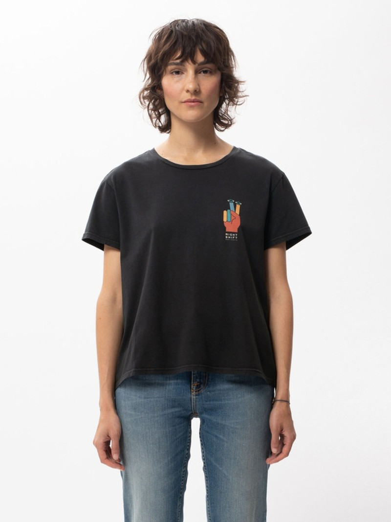 Nudie Jeans Lisa I-C-U Black outlook