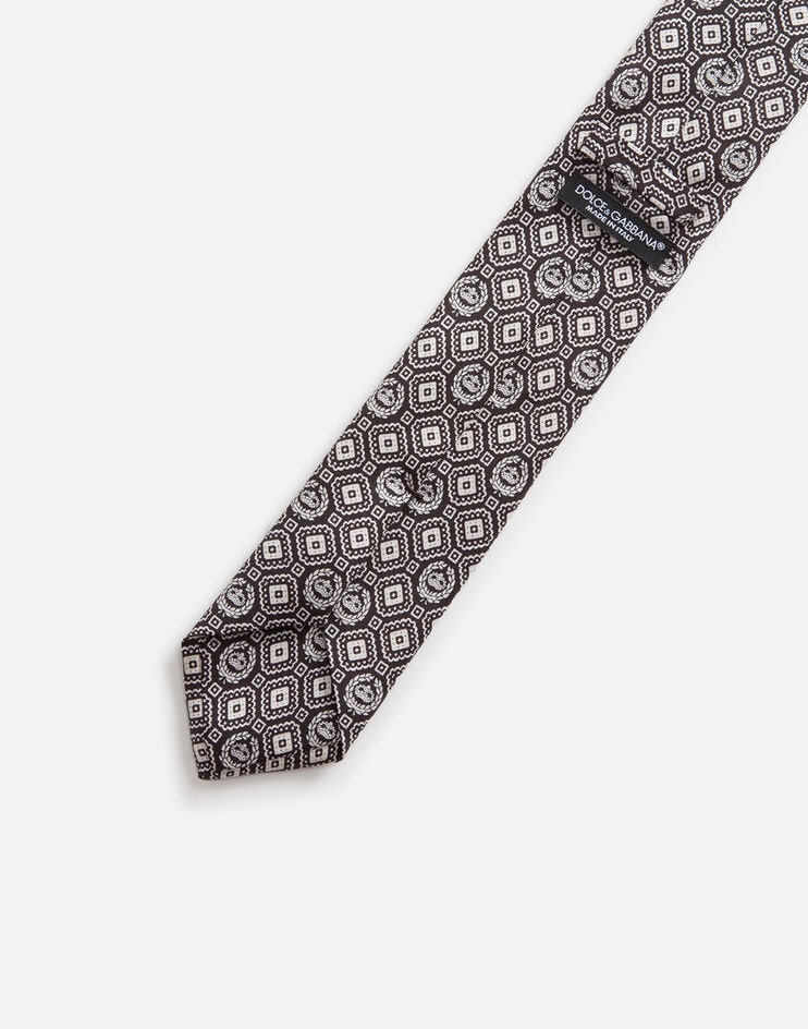 Silk jacquard tie with DG logo, blade: 6cm - 23 inches 4