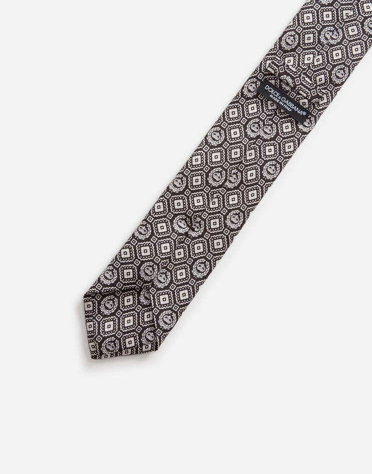 Silk jacquard tie with DG logo, blade: 6cm - 23 inches - 4