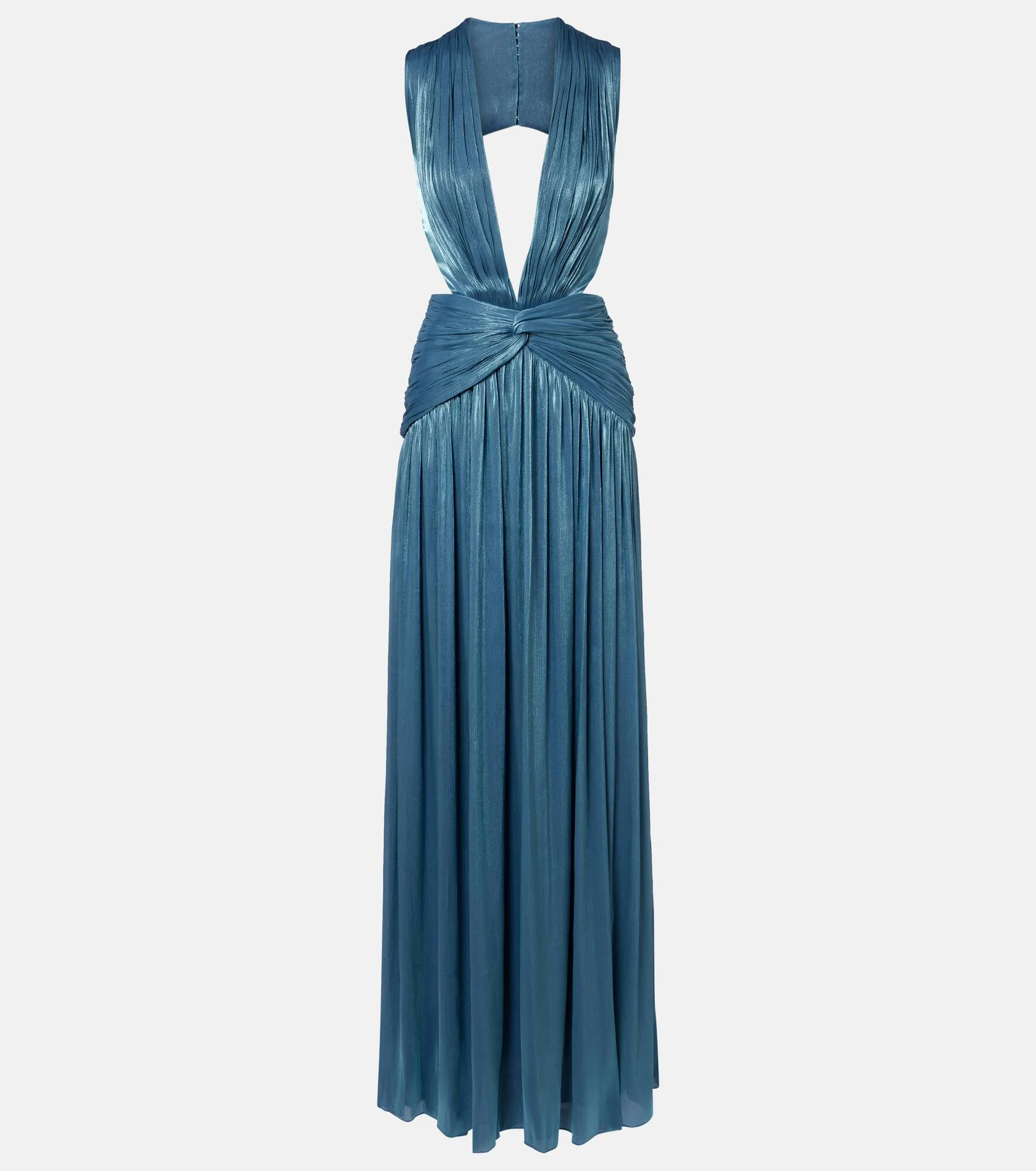 Draped open-back jersey gown - 1