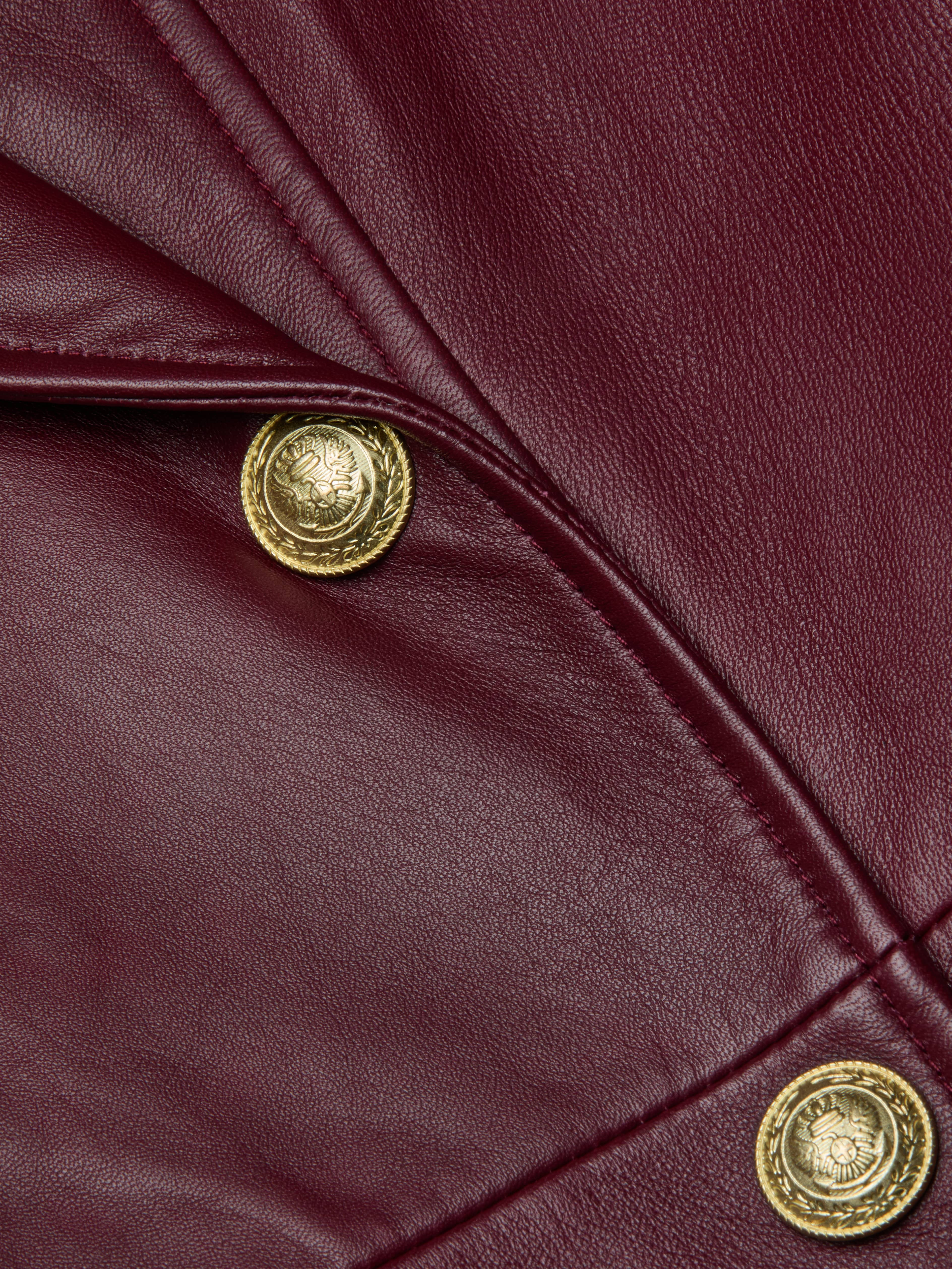 Celina Leather Trench Coat - 6