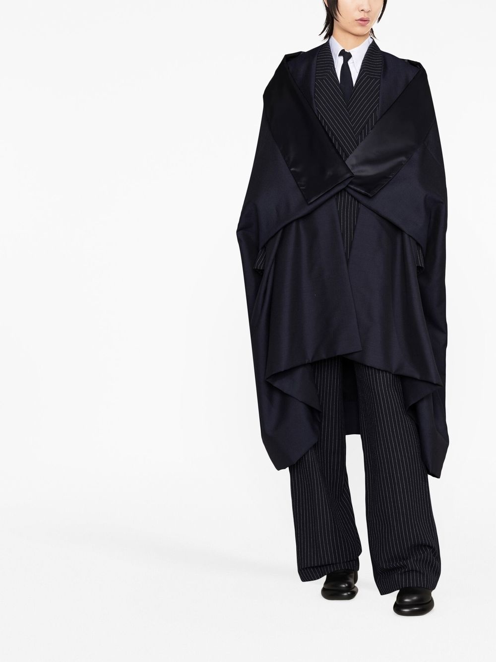 wrapped draped coat - 2