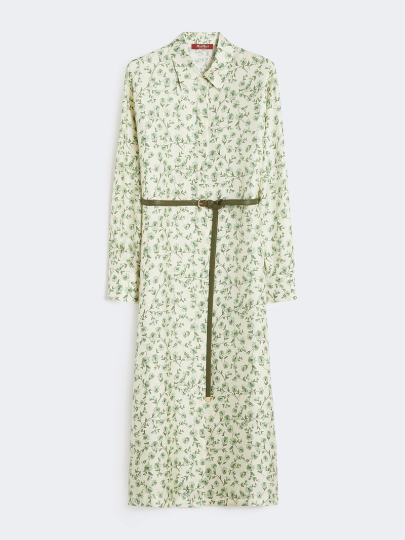 SNOB Printed silk twill dress - IVORY 1