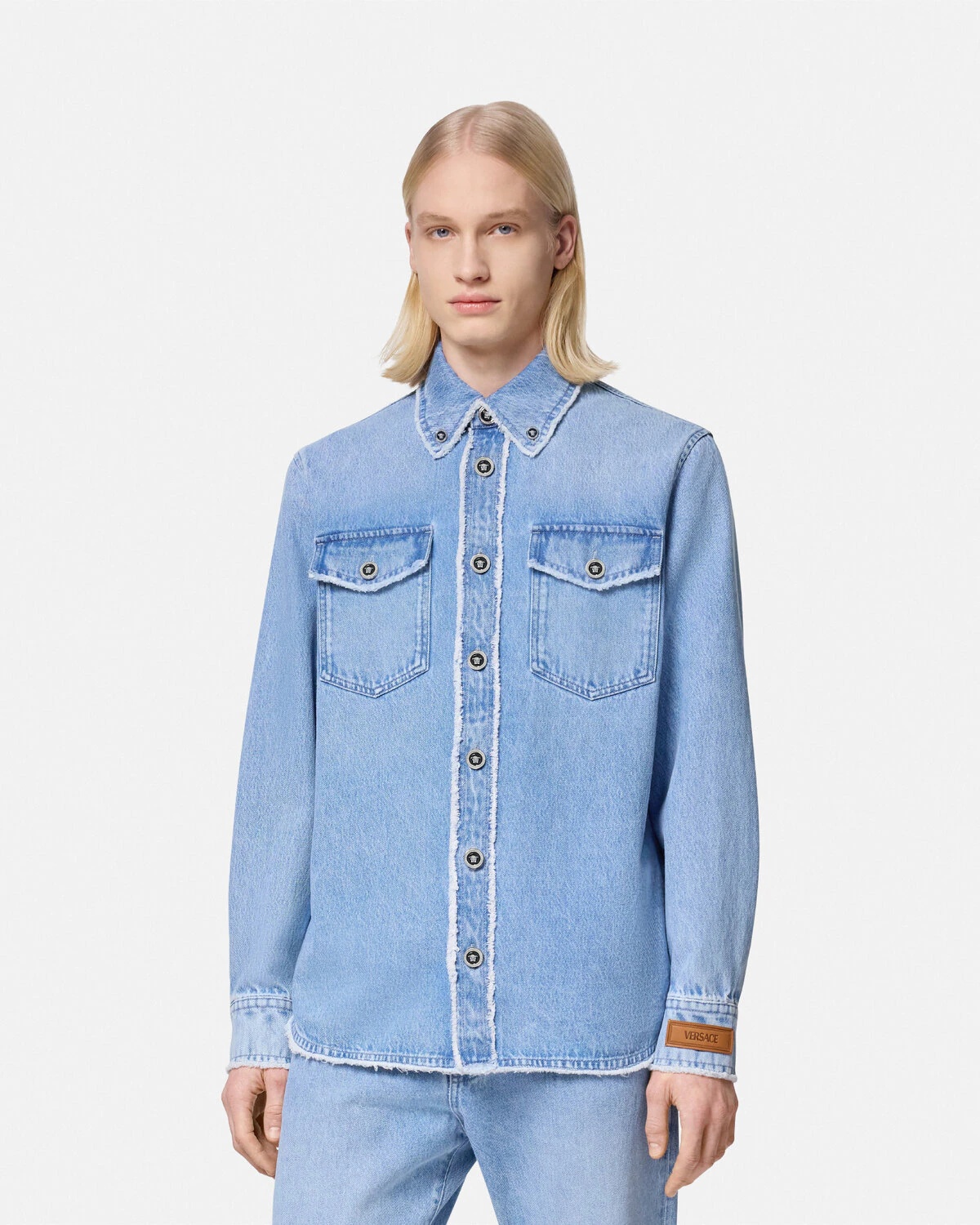 Frayed Denim Overshirt - 4