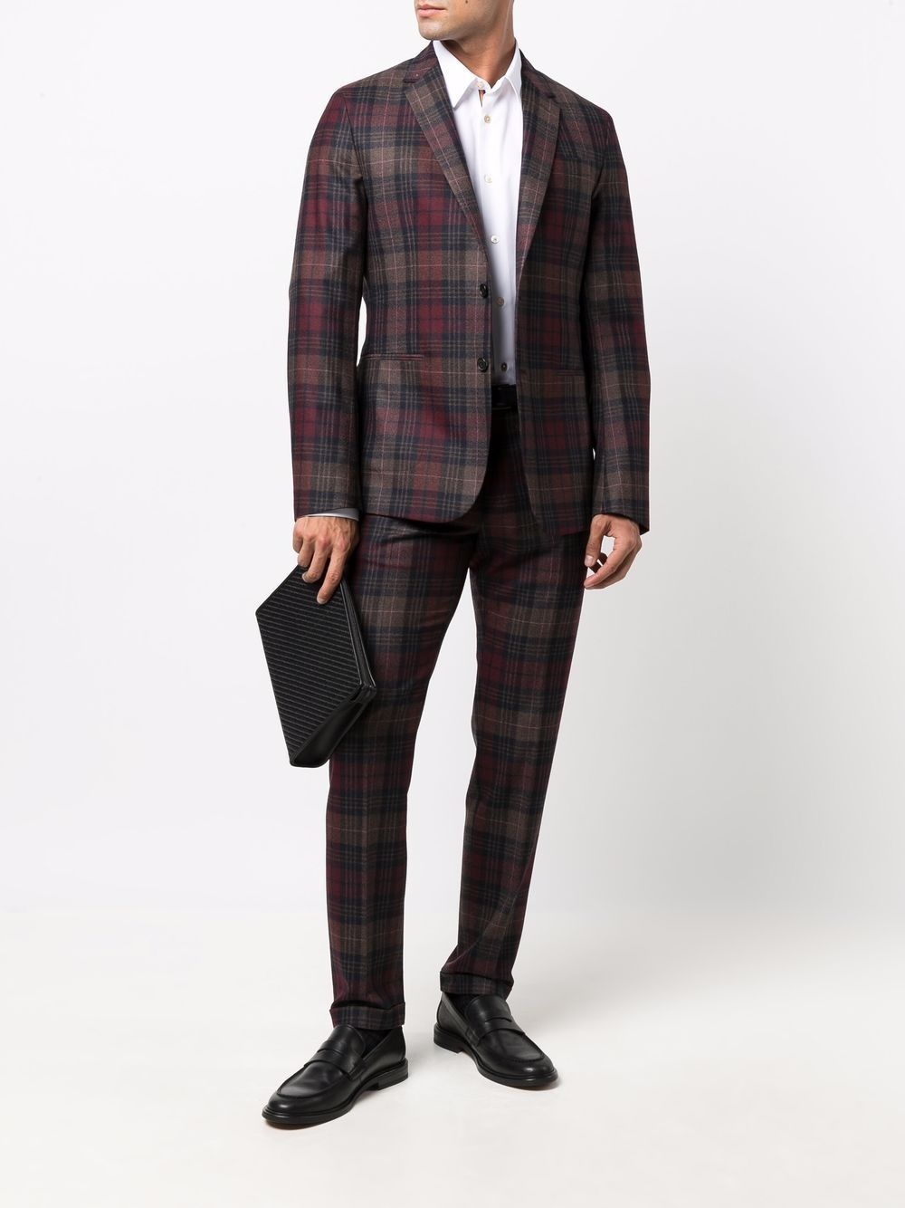 plaid-check print blazer - 2