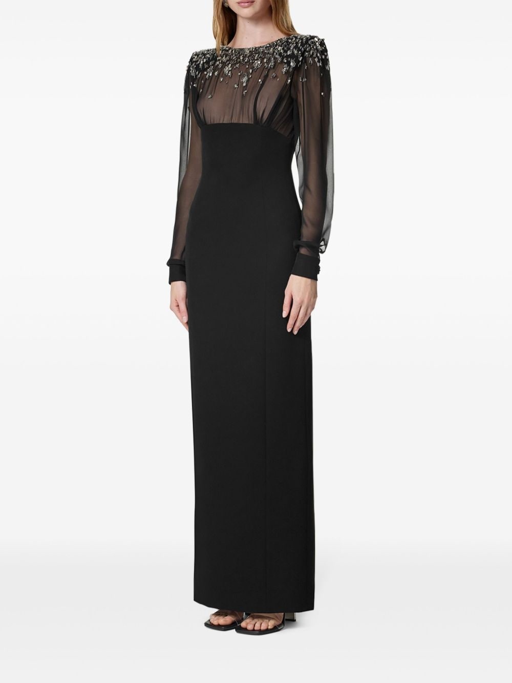 crystal-embellished maxi dress - 3