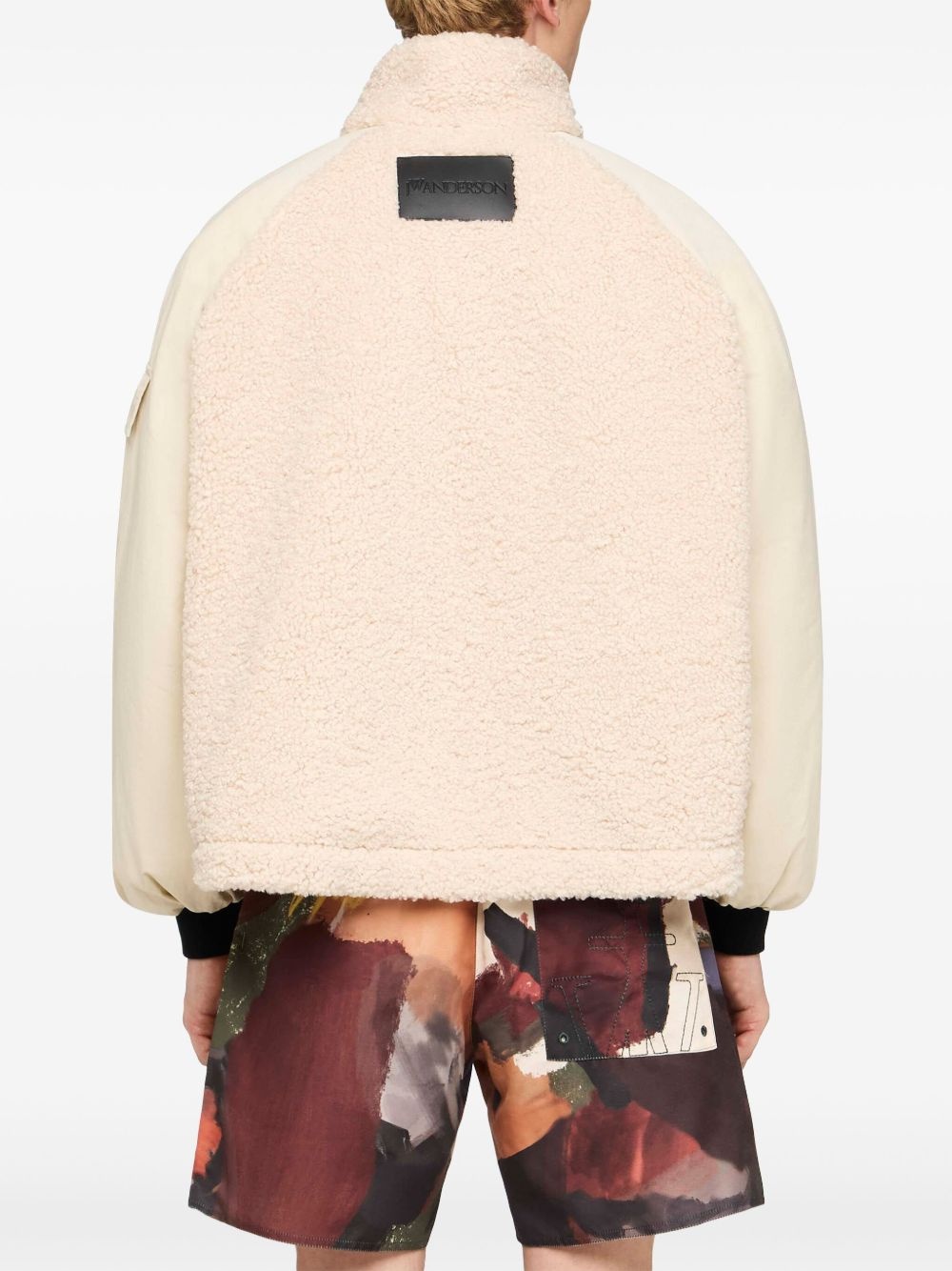 colour-block fleece jacket - 4