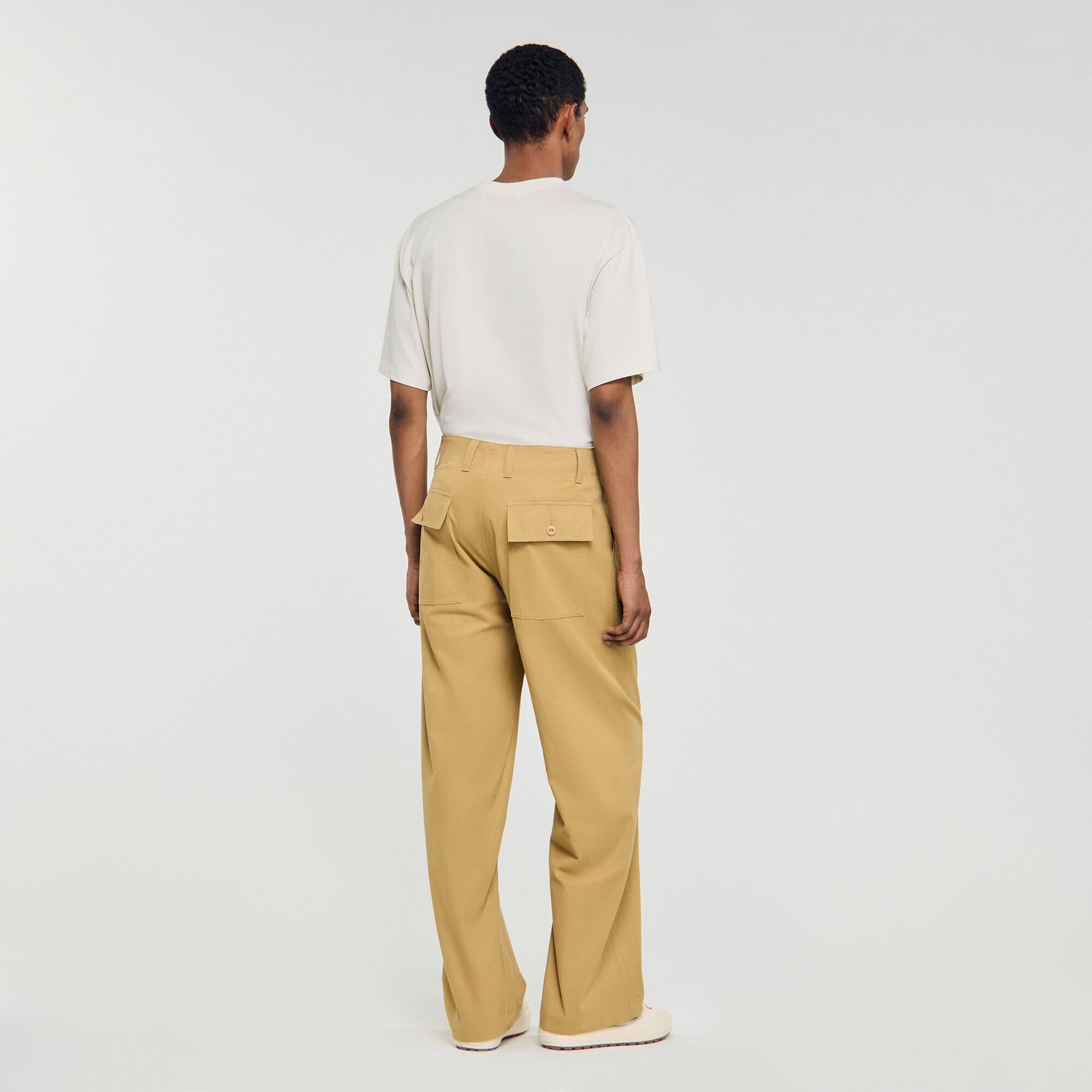 WIDE-LEG COTTON TROUSERS - 5