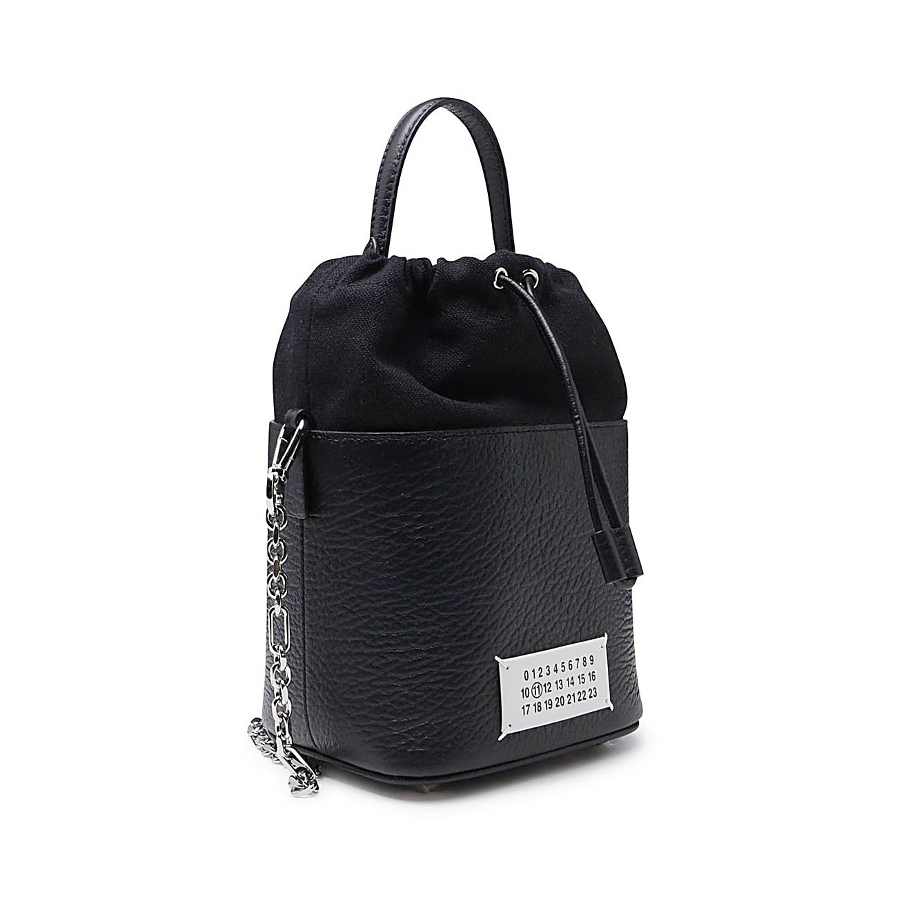 black leather 5ac bucket bag - 3