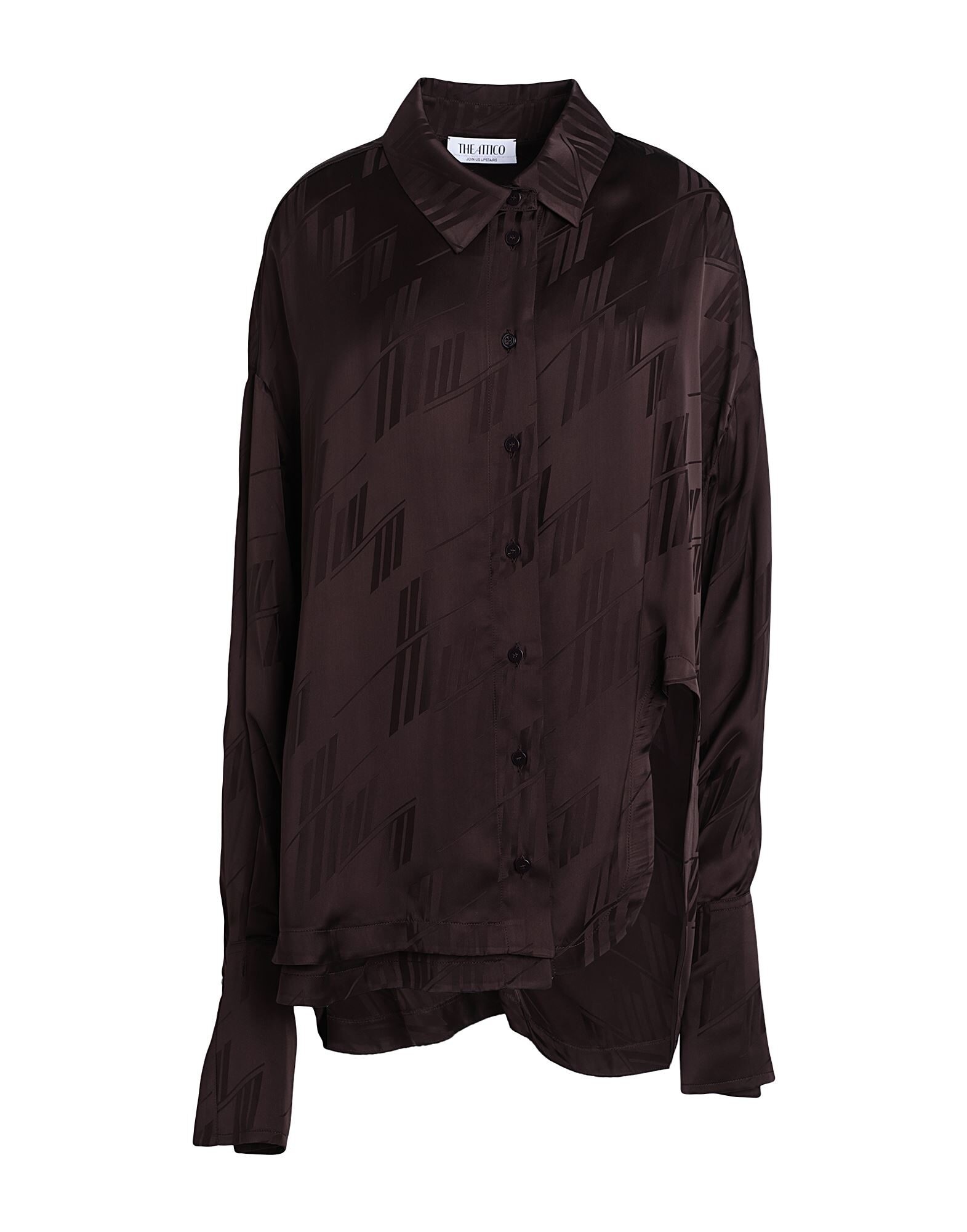 Dark brown Women's Patterned Shirts & Blouses - 1