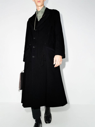 Yohji Yamamoto oversized button-up coat outlook