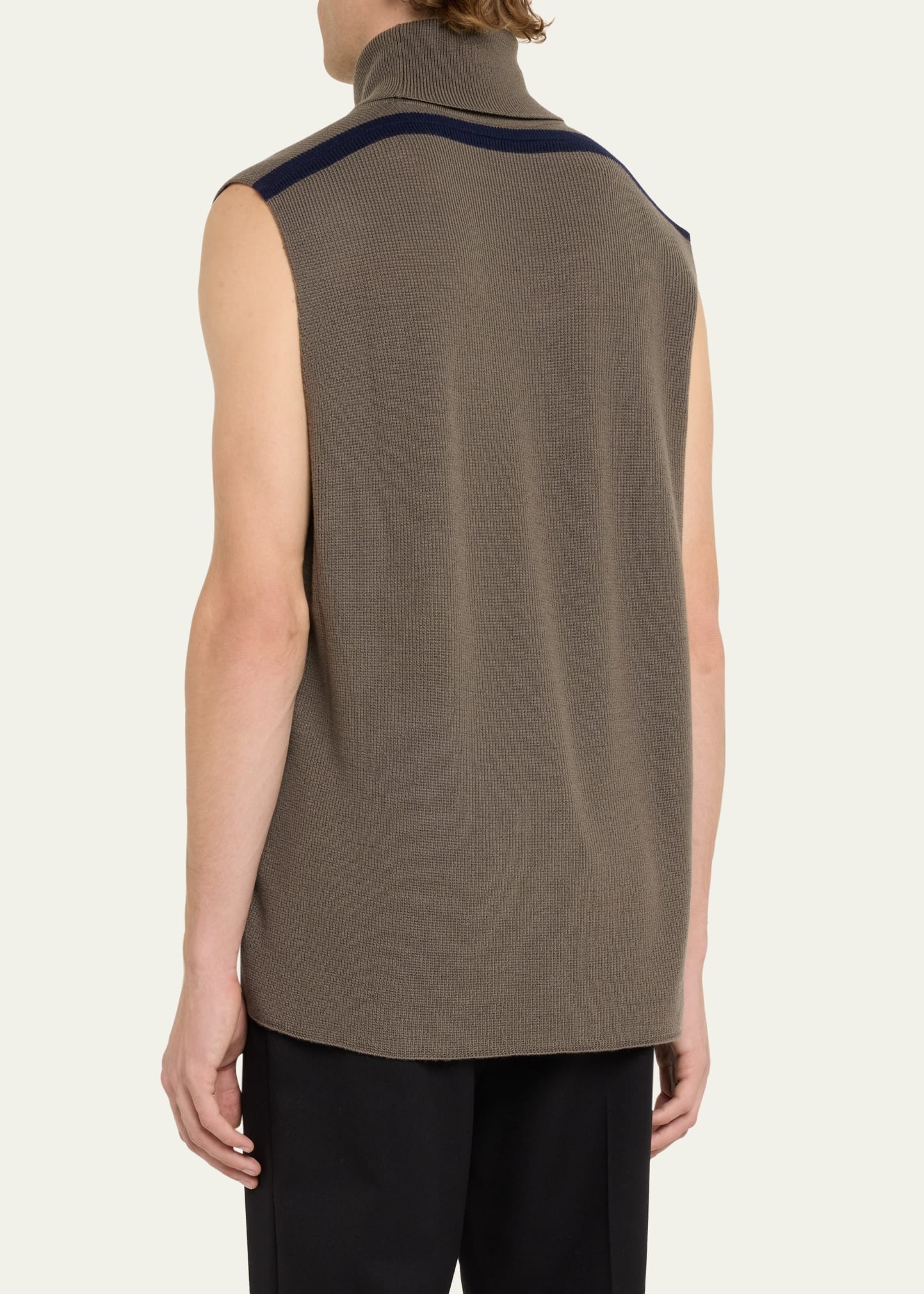 Men's Framework Turtleneck Knit Vest - 3