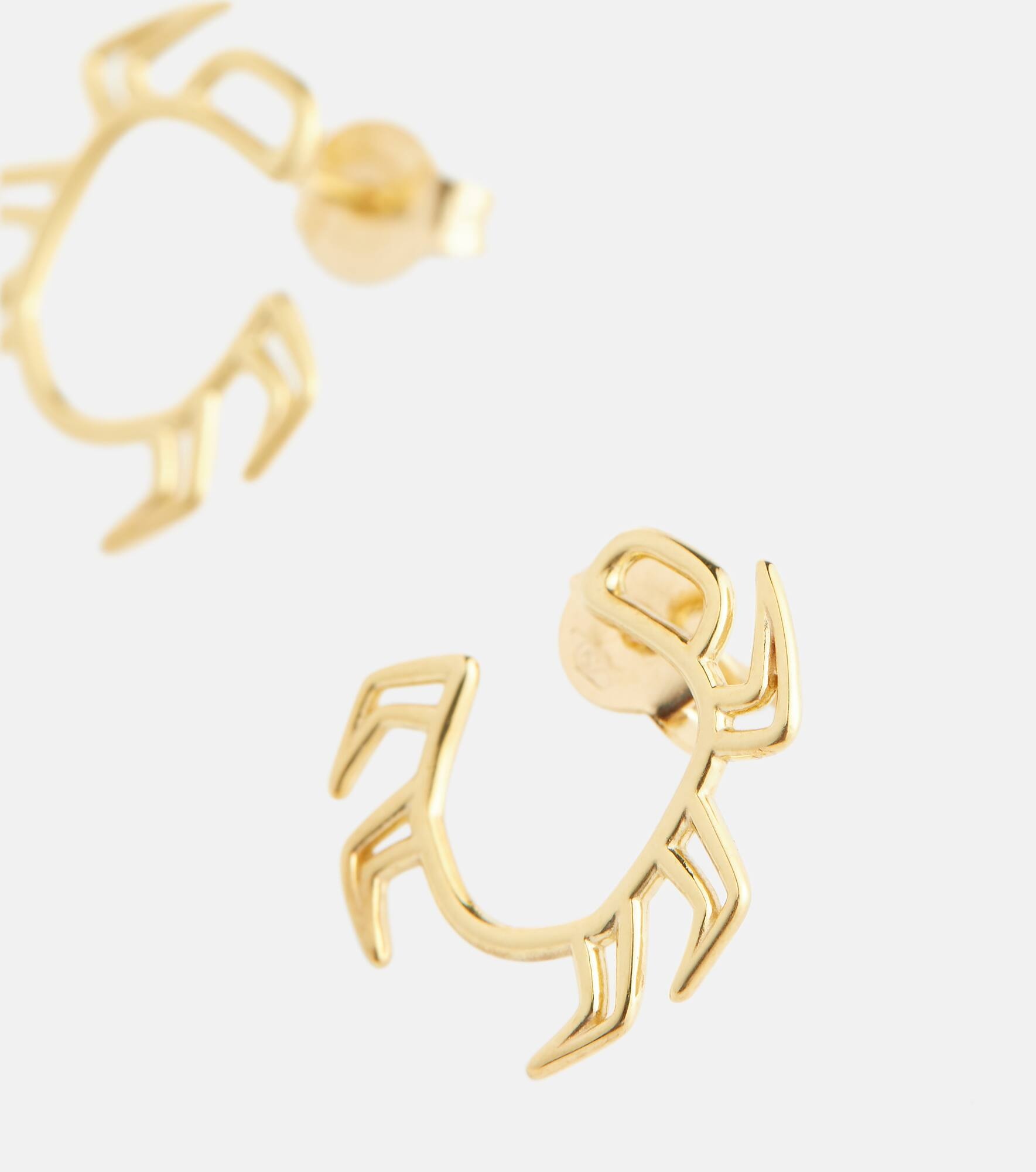 Escarabjo 9kt gold earrings - 4