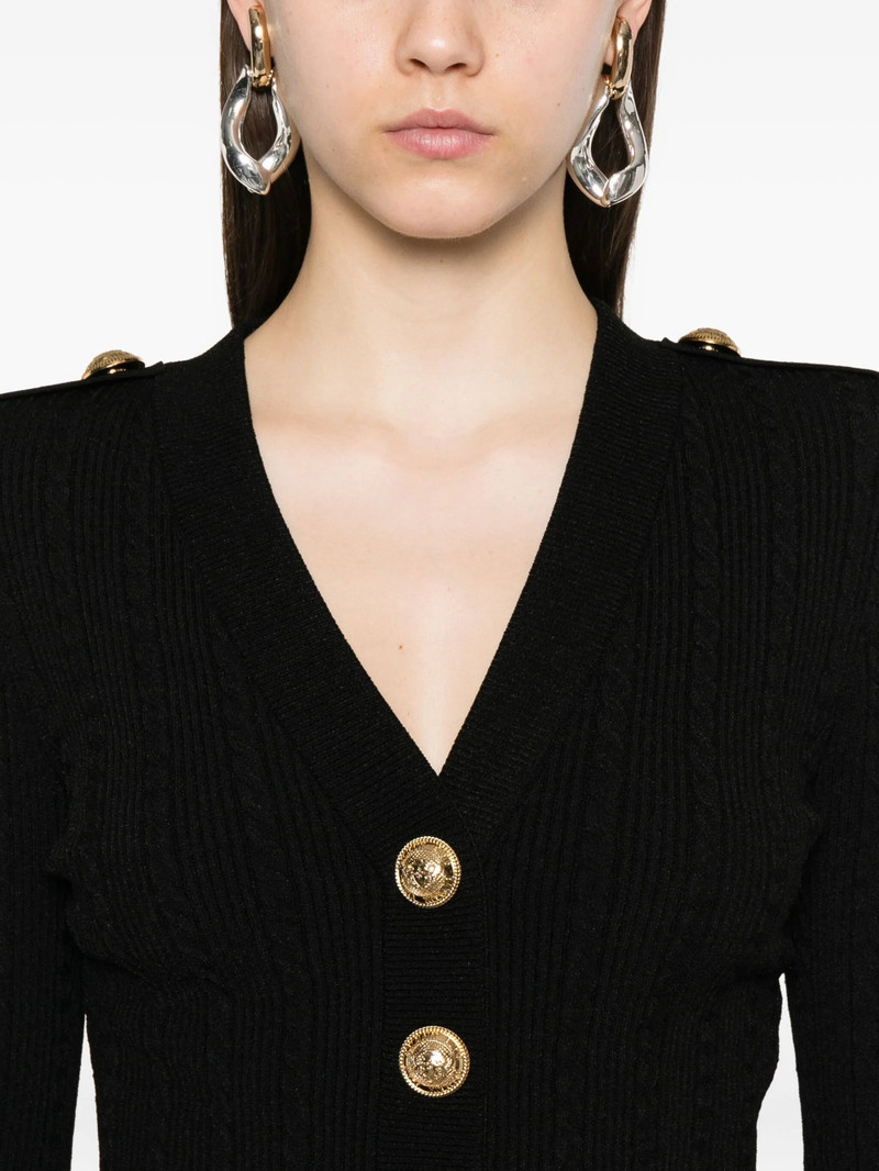 Balmain Ribbed Button-up Cardigan 4