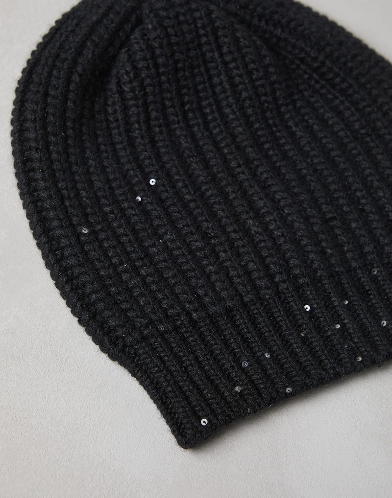 Brunello Cucinelli Cashmere and silk Diamond yarn beanie outlook