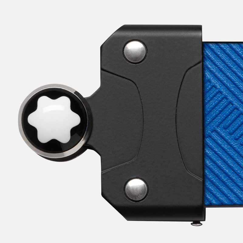 M LOCK 4810 buckle  printed Atlantic blue 35 mm leather belt 4