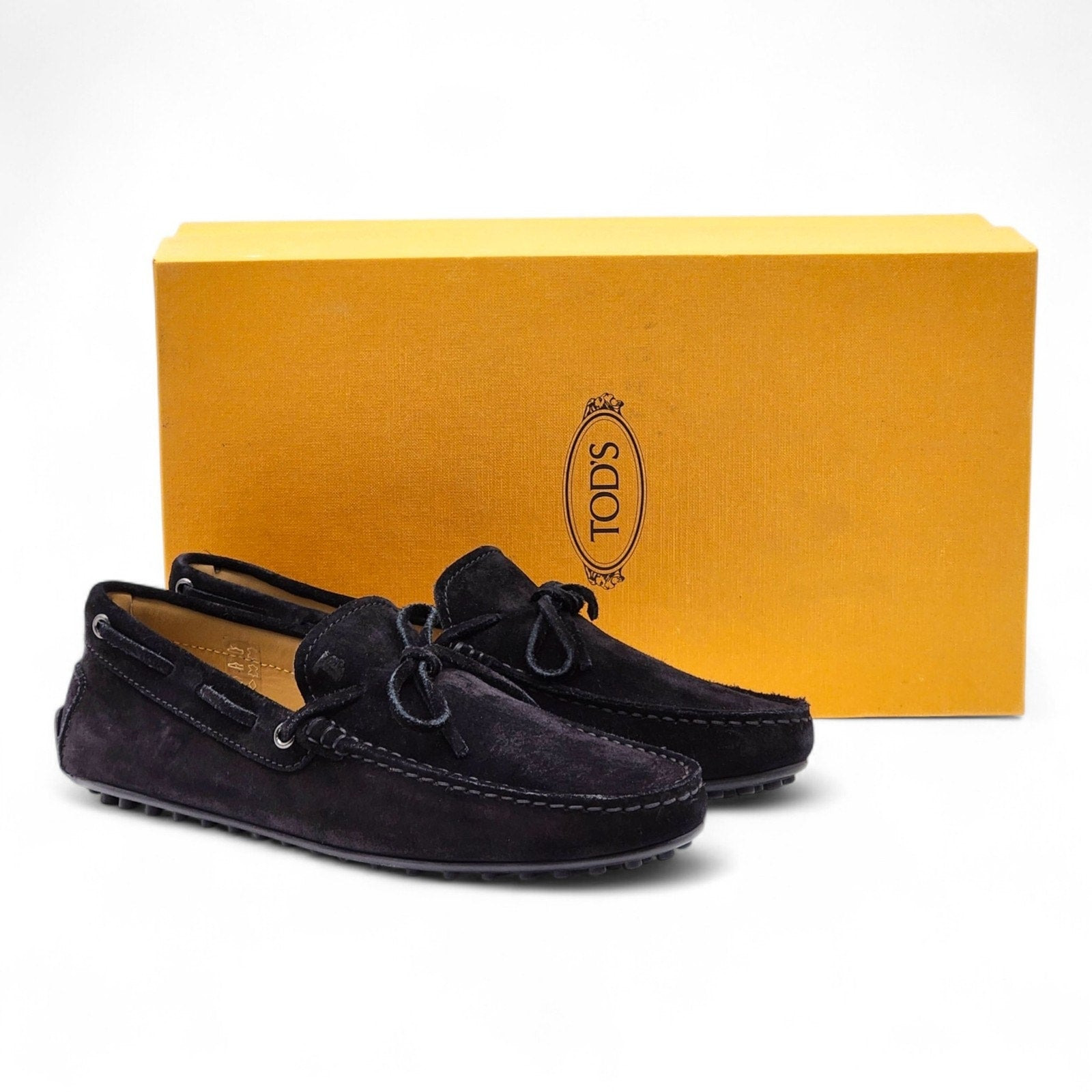 Tod's City Gommino Driving Men's Suede Loafers Black UK 5.5 US 7 - 2