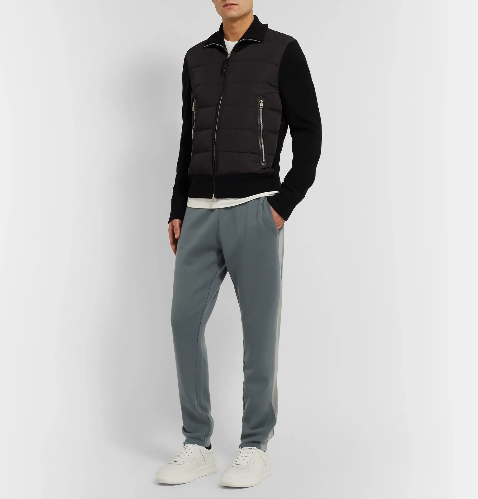 Tapered Cashmere-Trimmed Virgin Wool Sweatpants - 2