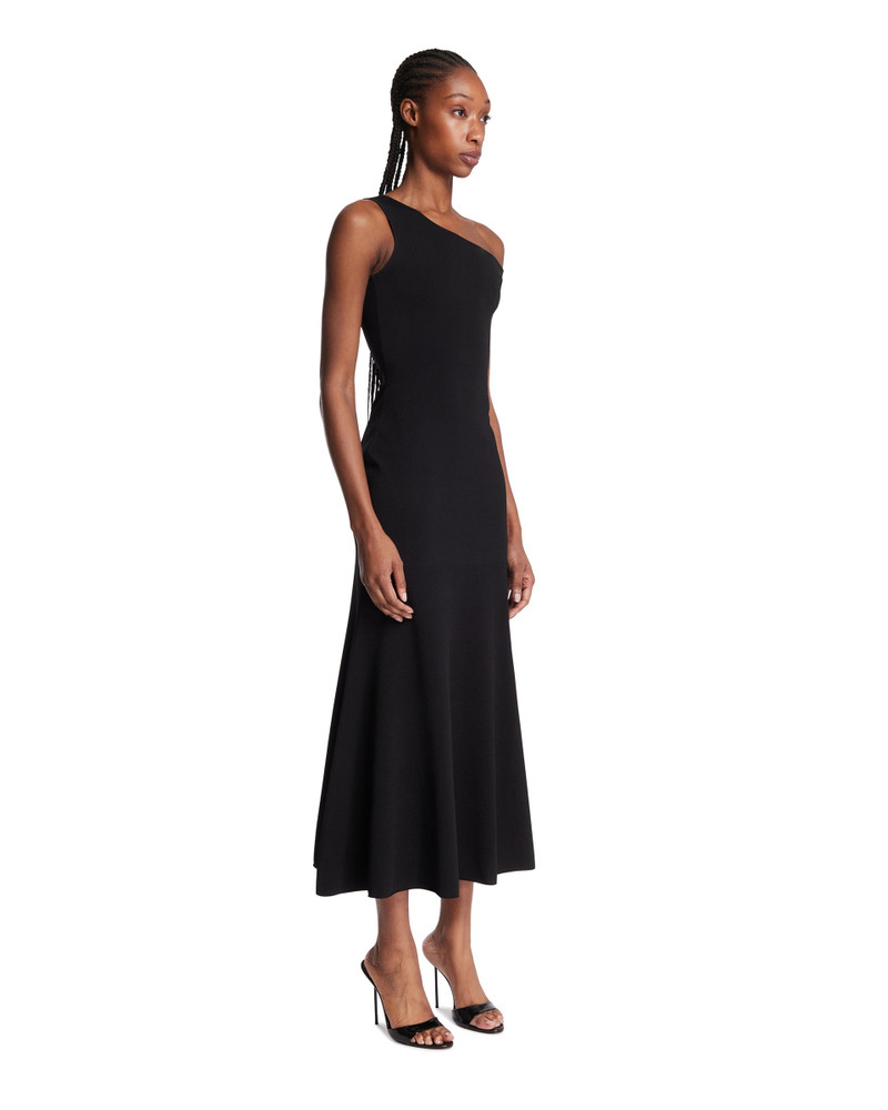 FFORME Black Off-Shoulder Midi Dress outlook