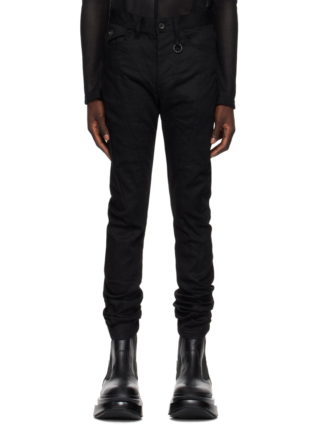 Black Arched Skinny Jeans - 1
