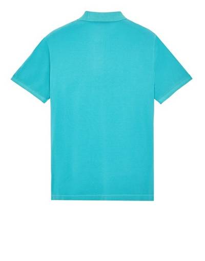 Stone Island 22S67 COTTON PIQUÉ_GARMENT DYED + PIGMENT DYE AQUA outlook