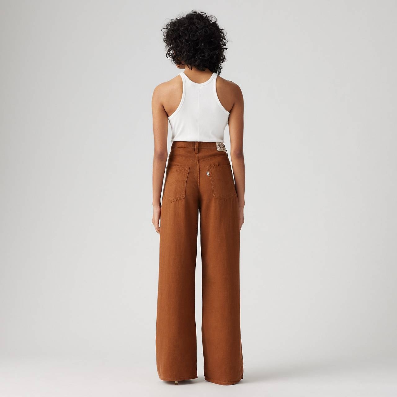 XL BAGGY STRAIGHT LINEN BLEND WOMEN'S PANTS - 5