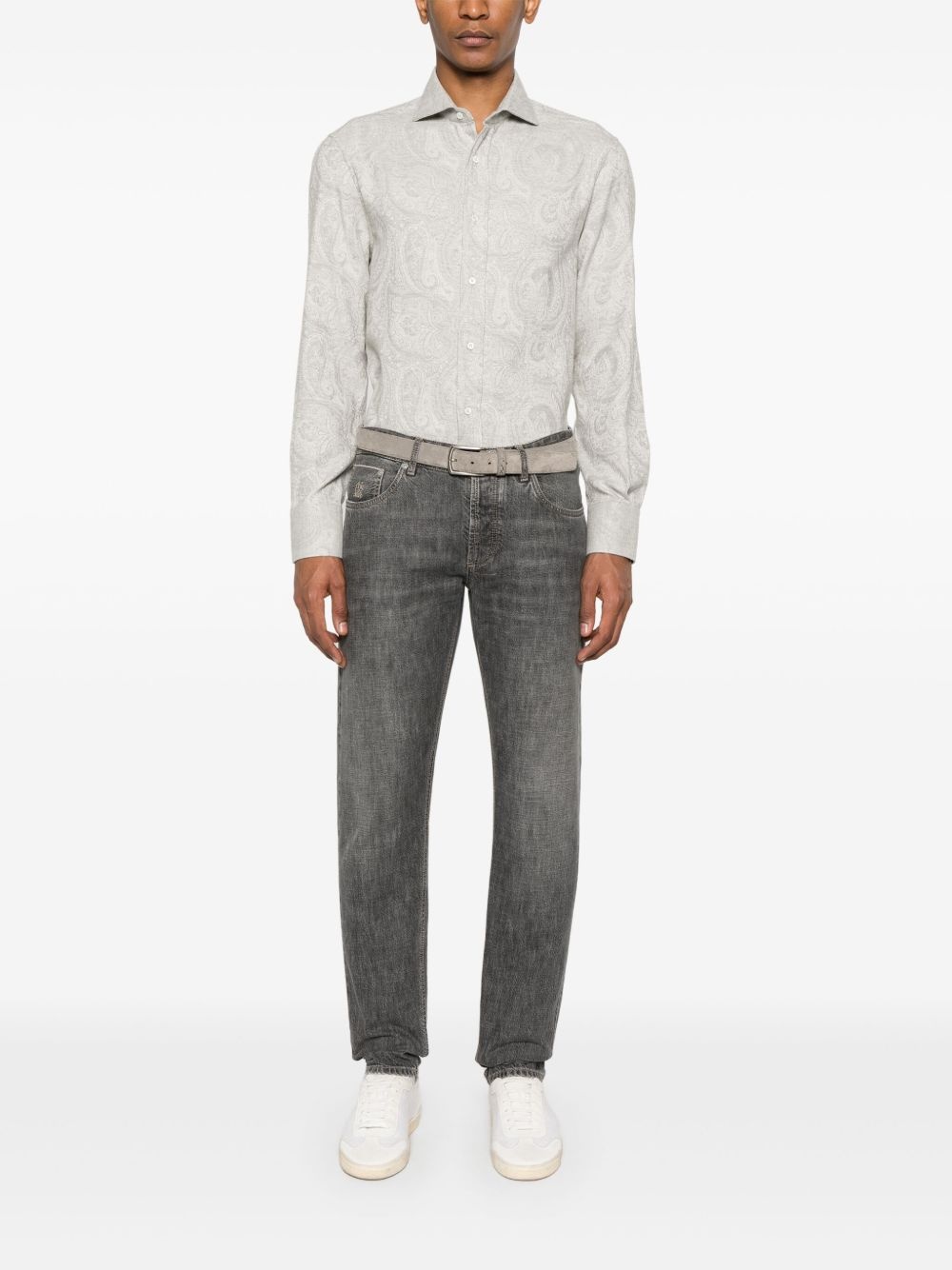 paisley-jacquard shirt - 2
