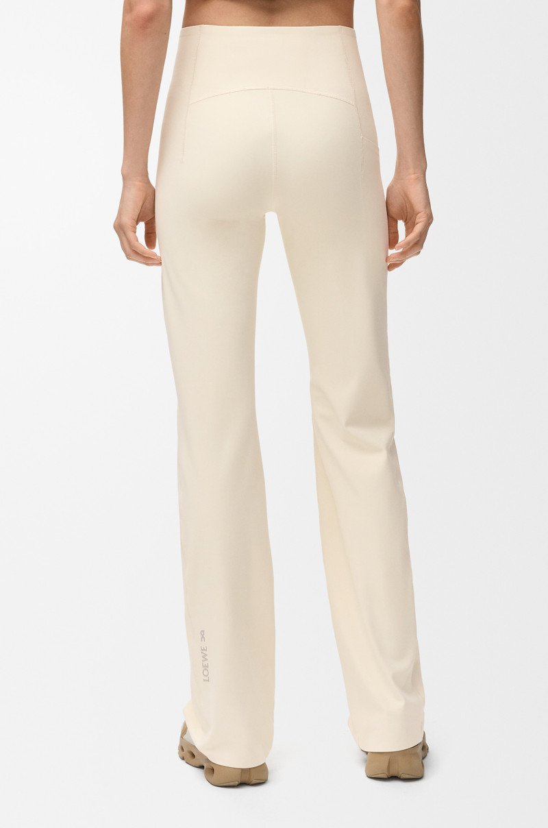 Soft bootleg pants in technical jersey 4