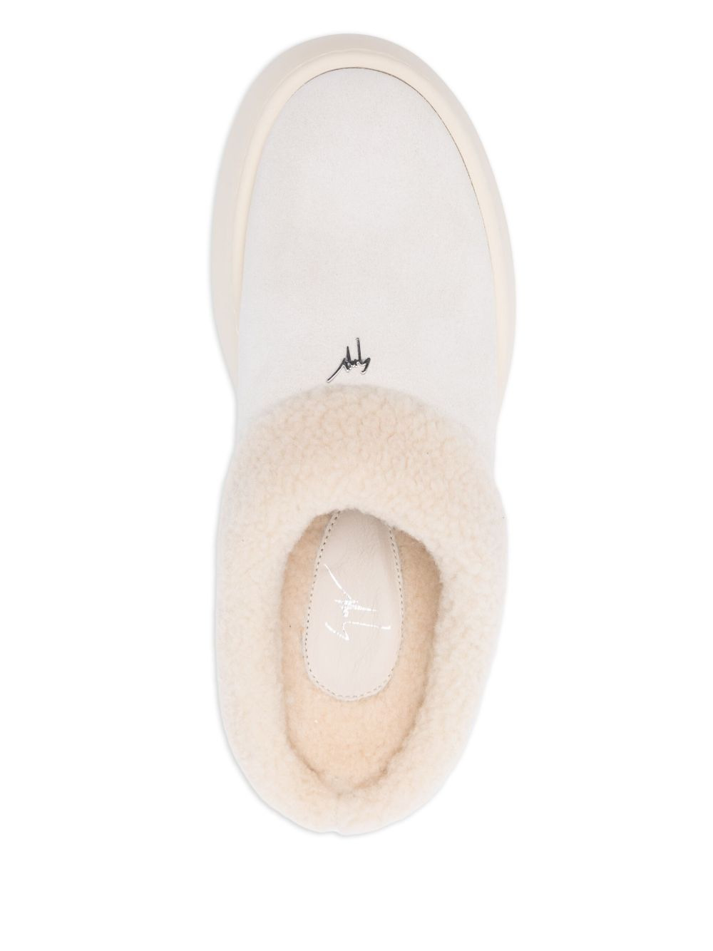 platform shearling mules - 4