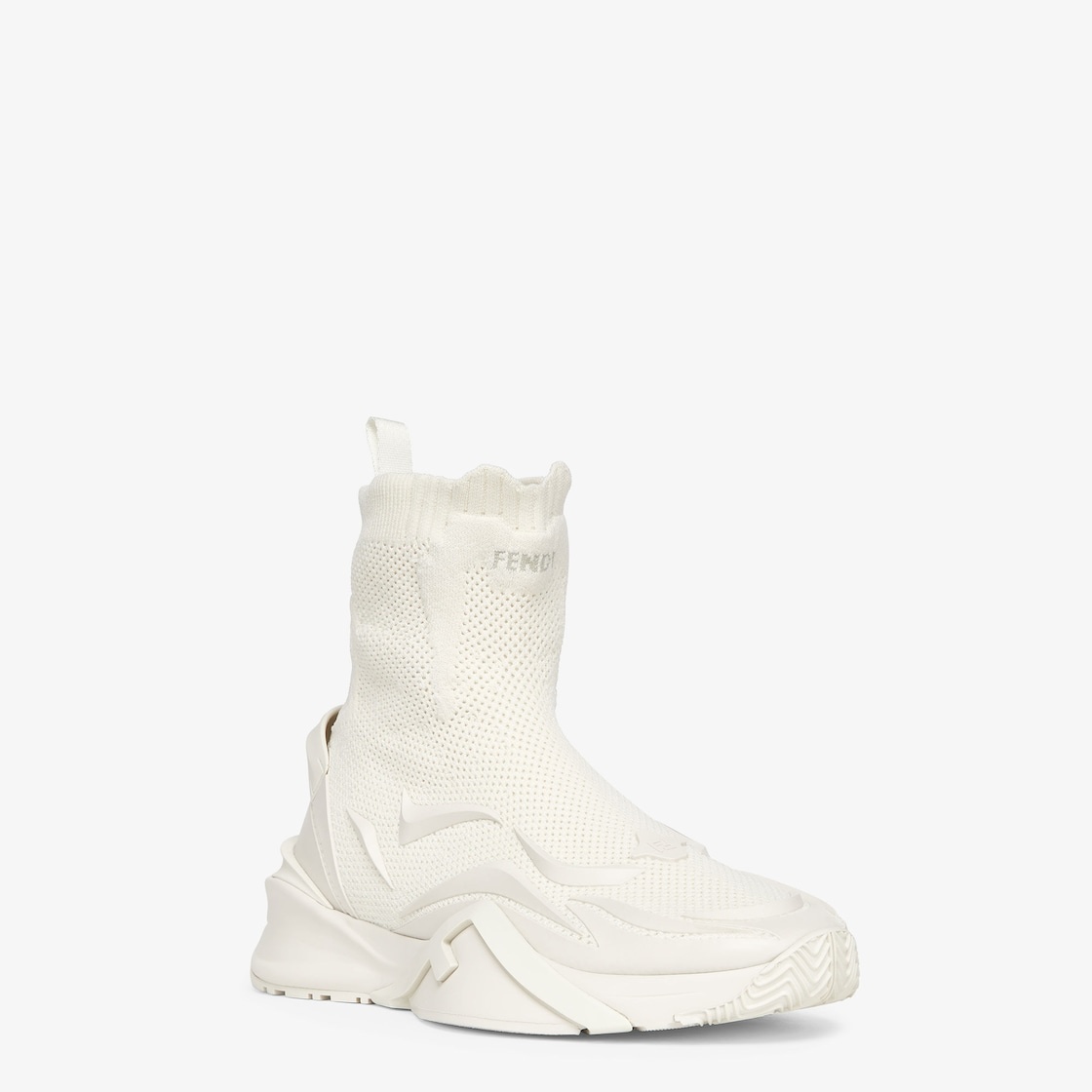 White mesh running sneakers - 2
