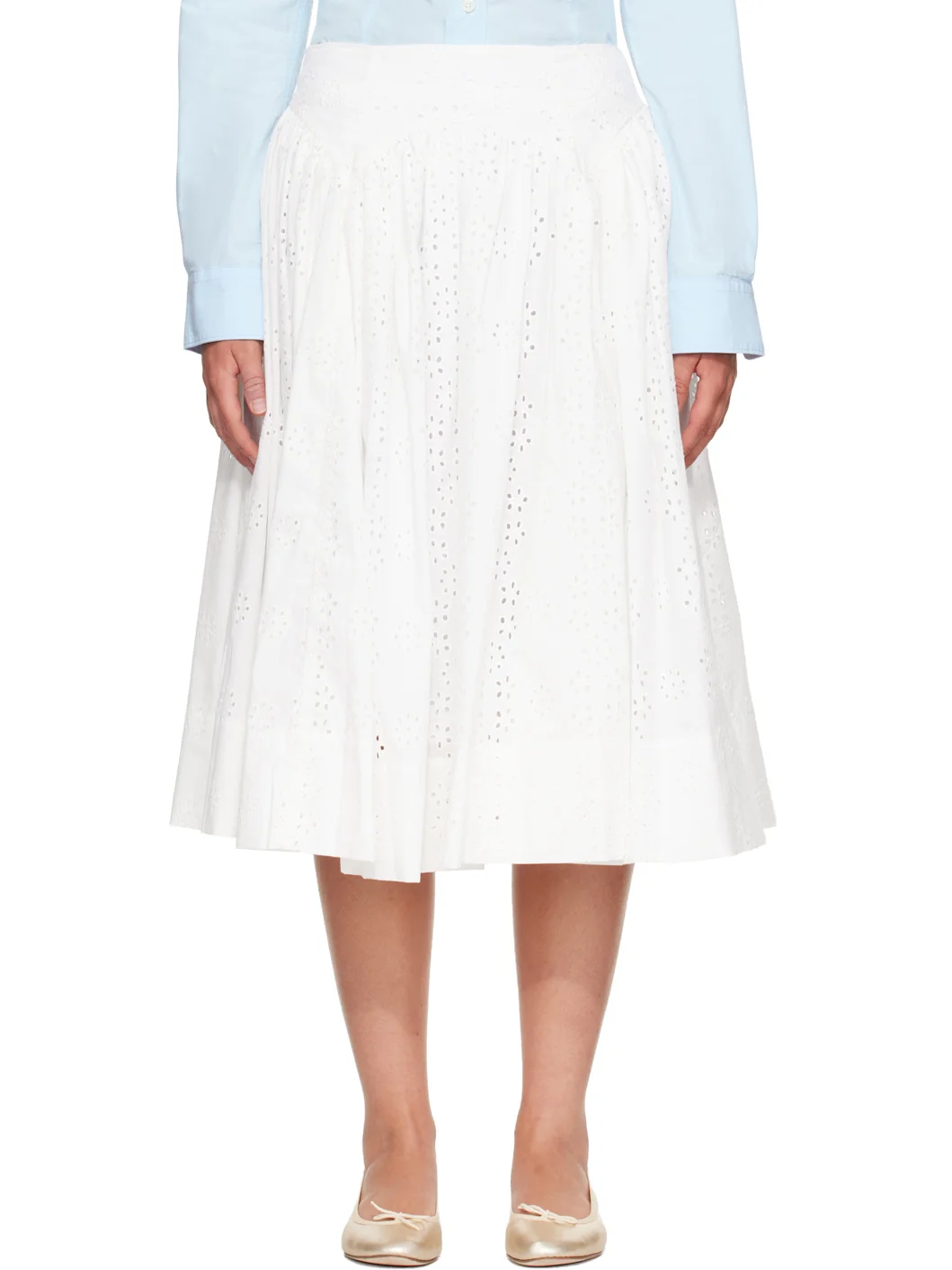 White Murano Midi Skirt - 1