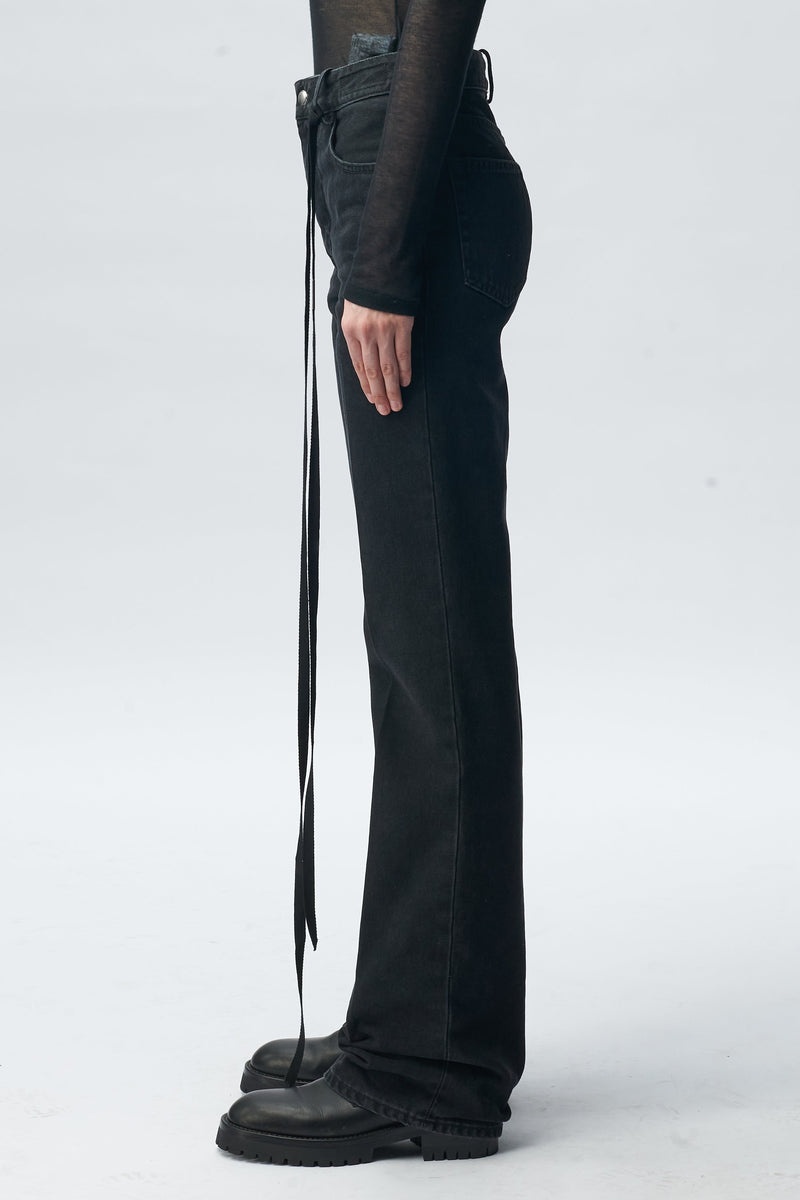 Ona 5-Pockets Slim Fit Flared Trousers - 2