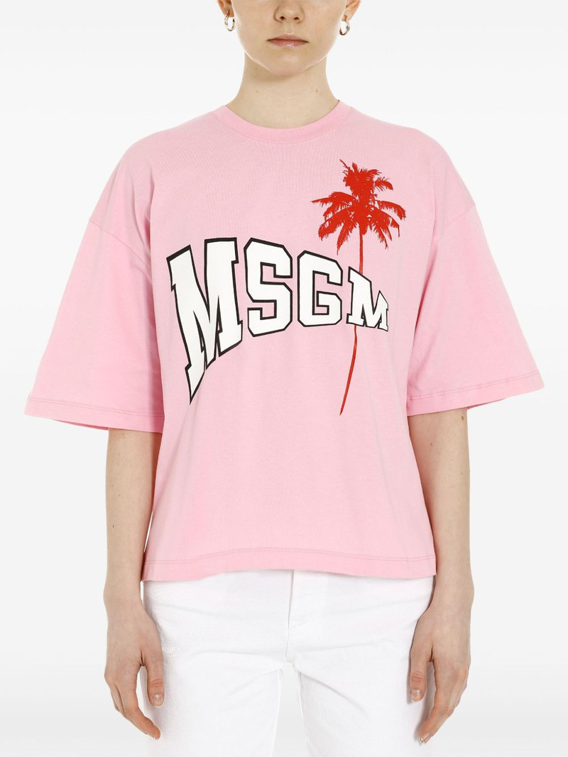 MSGM logo palm tree T-shirt outlook