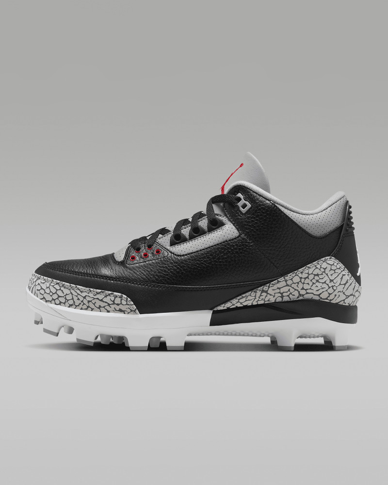 Jordan 3 Retro MCS ブラック×グレー 27cm スパイク Jordan Jordan 3 Retro MCS Men's Baseball Cleats - FZ8627-001