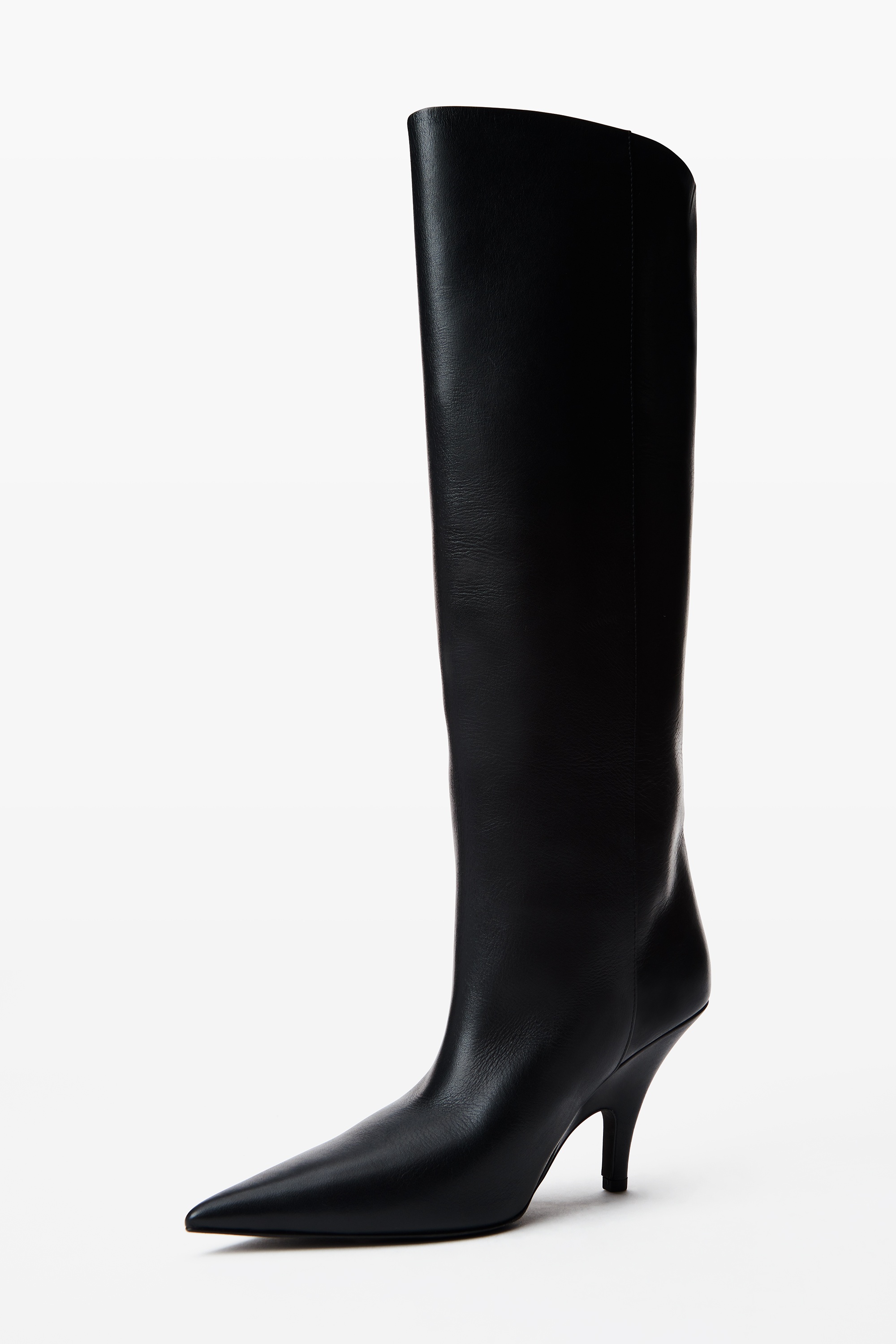 Diablo Tall Boot with Open Back in Leather - 2
