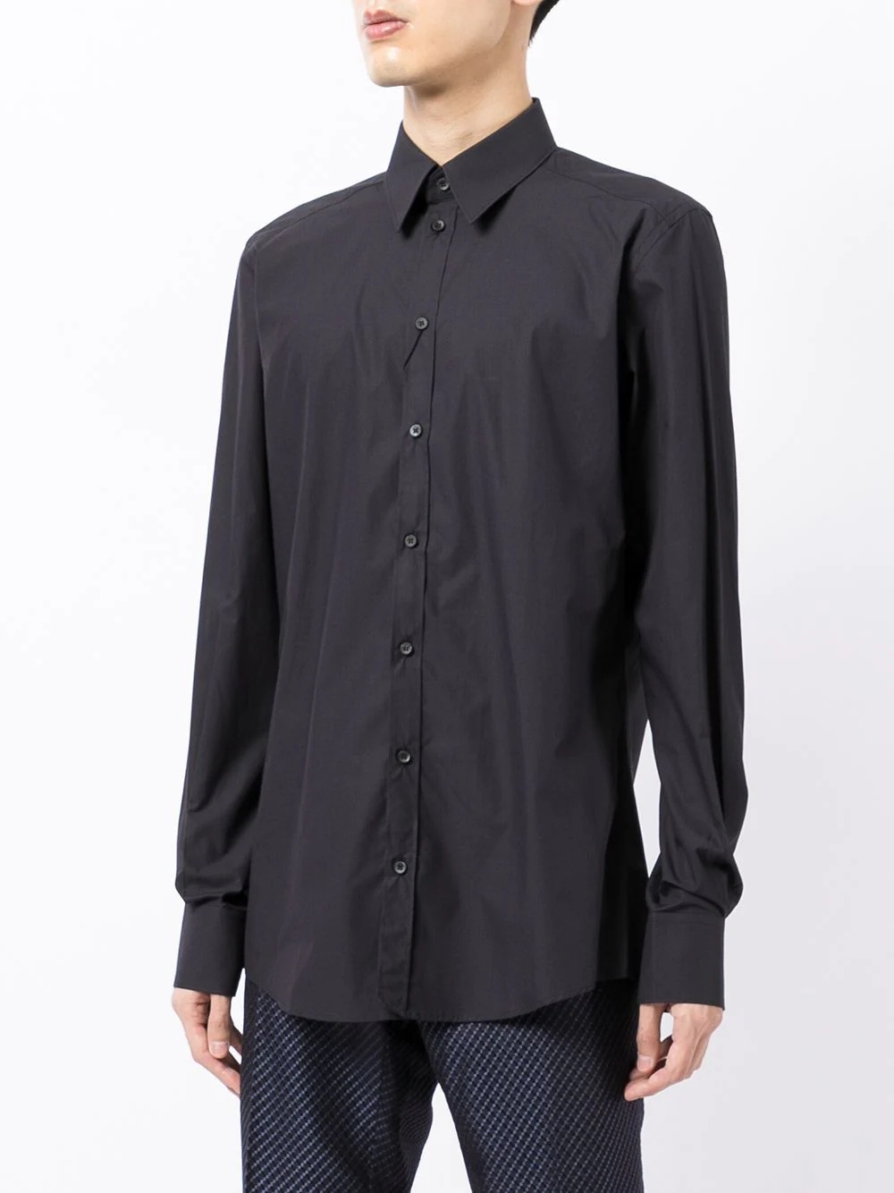 button-fastening long-sleeve shirt - 3