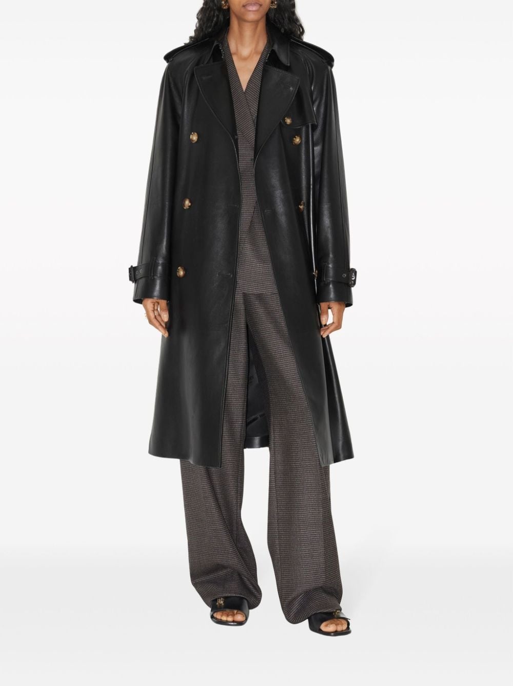 double-breasted belted trench-coat - 2