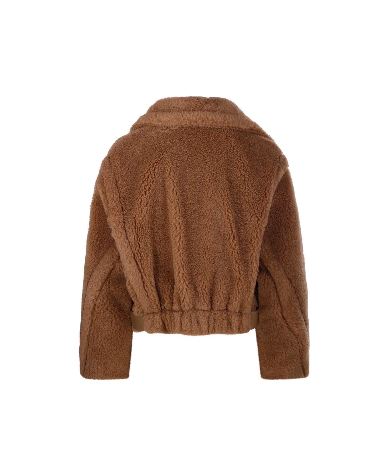 Collared Long-sleeved Teddy Coat - 2